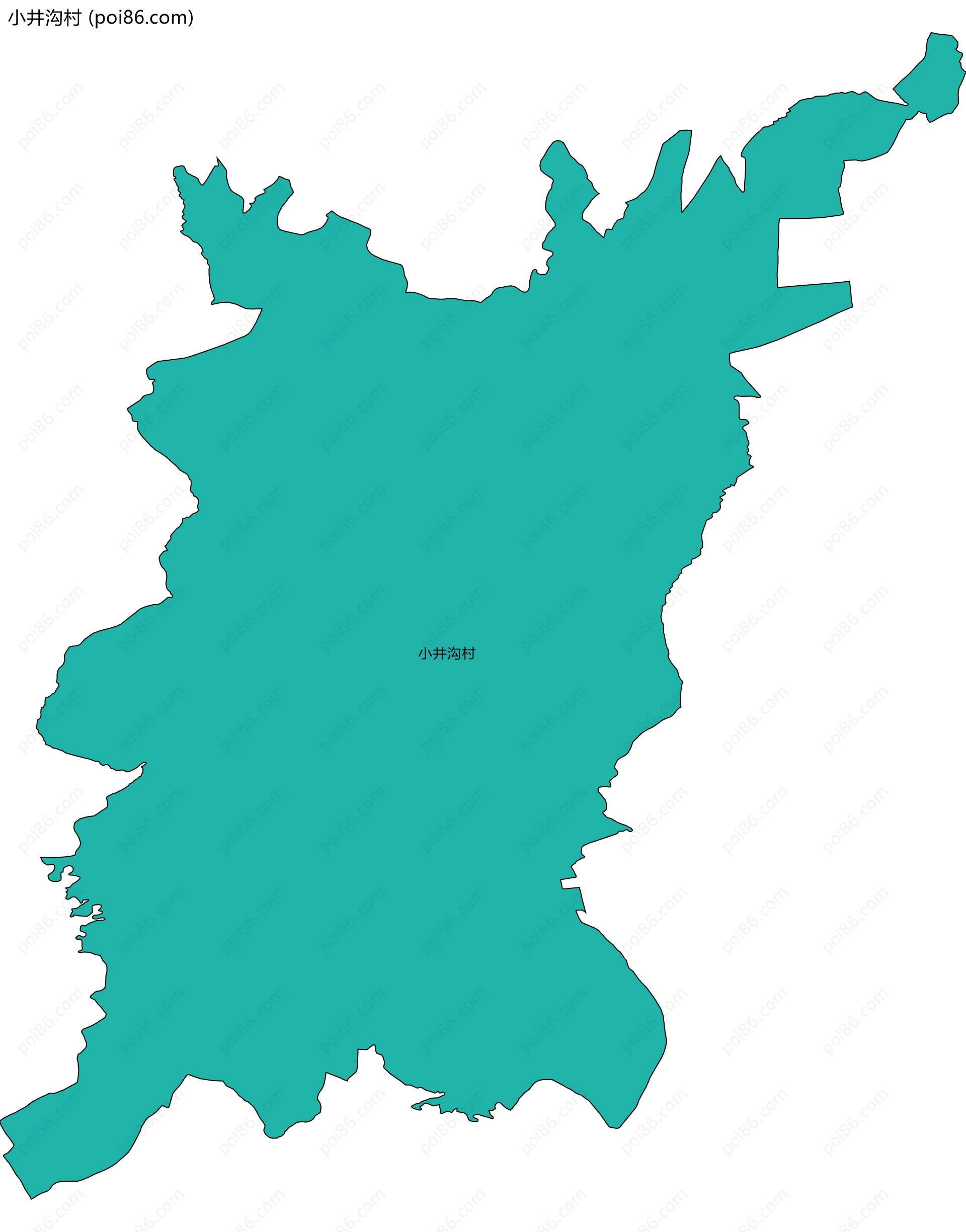 小井沟村边界地图