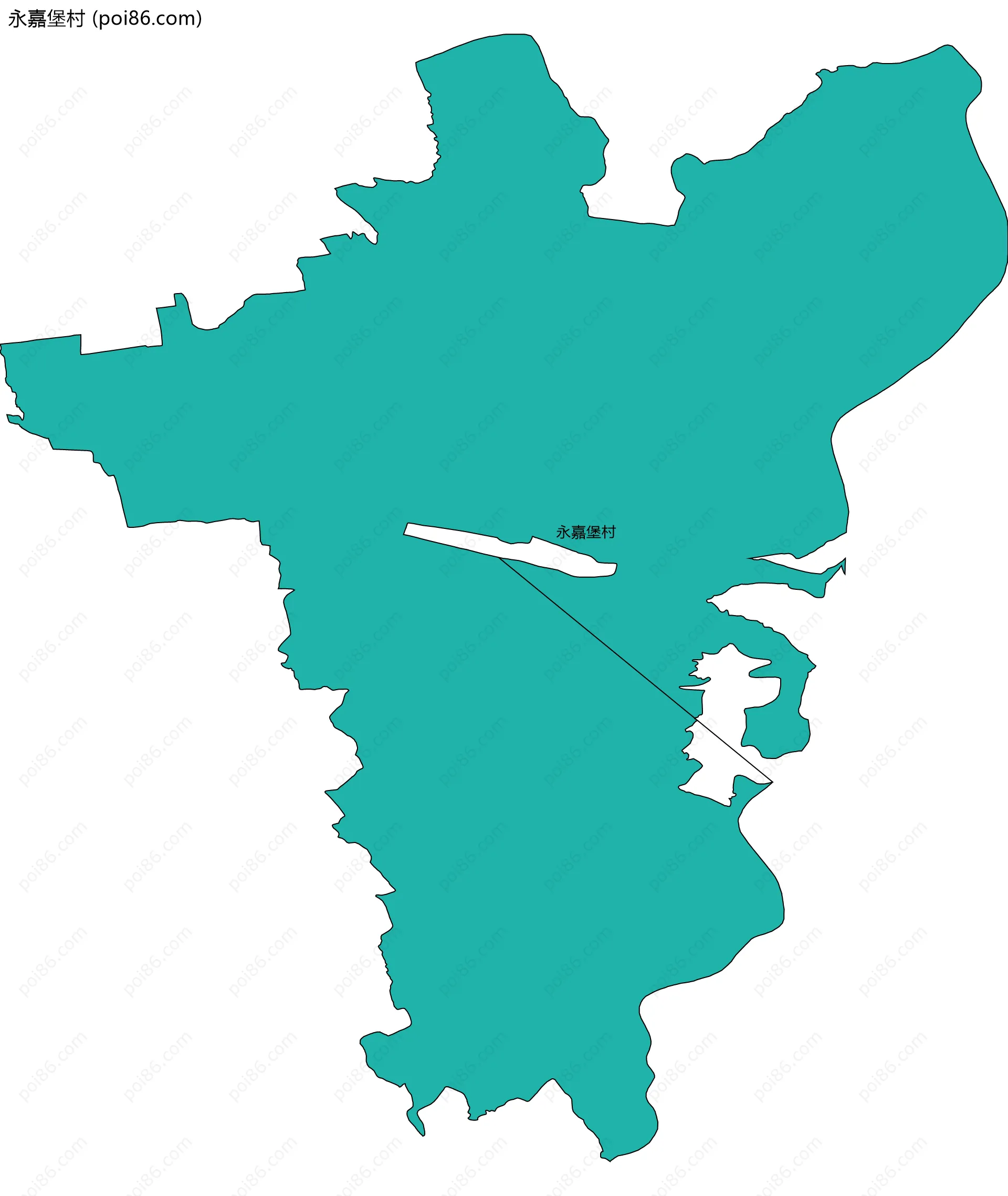 永嘉堡村边界地图