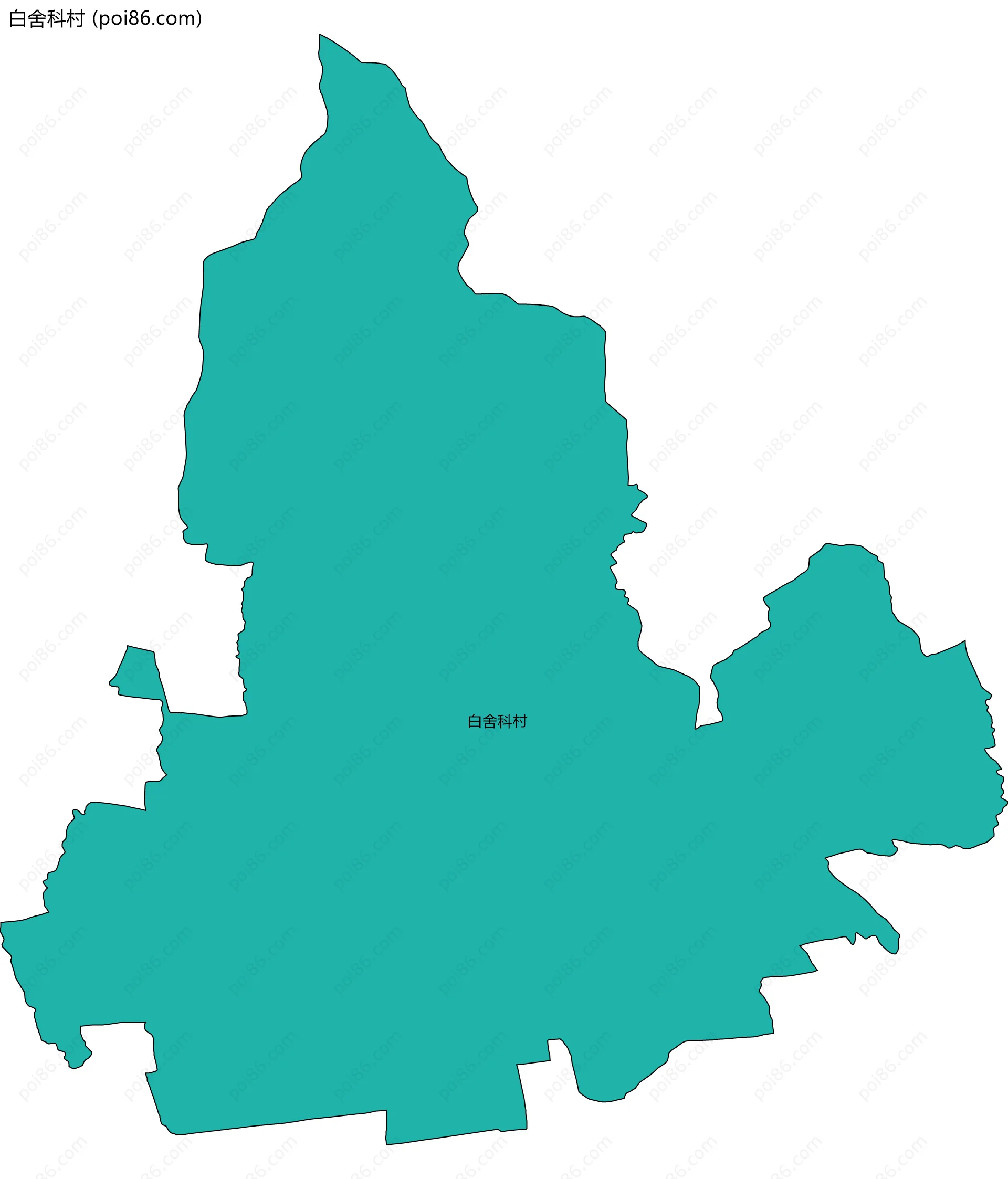 白舍科村边界地图