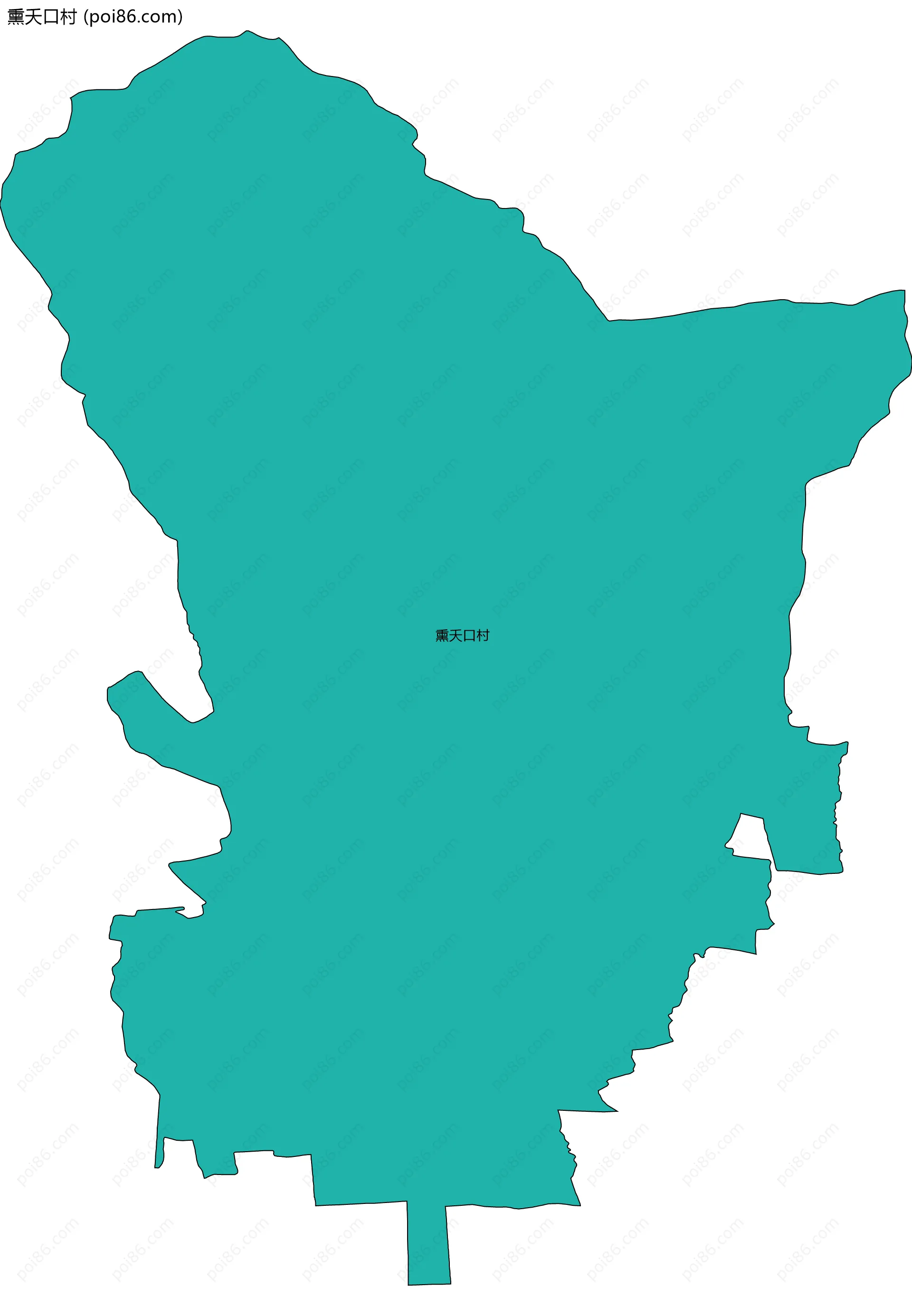 熏夭口村边界地图