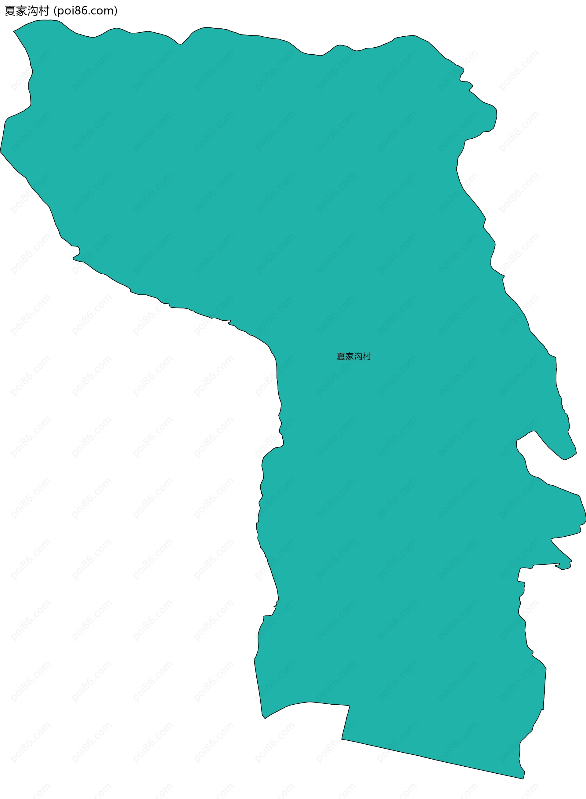 夏家沟村边界地图