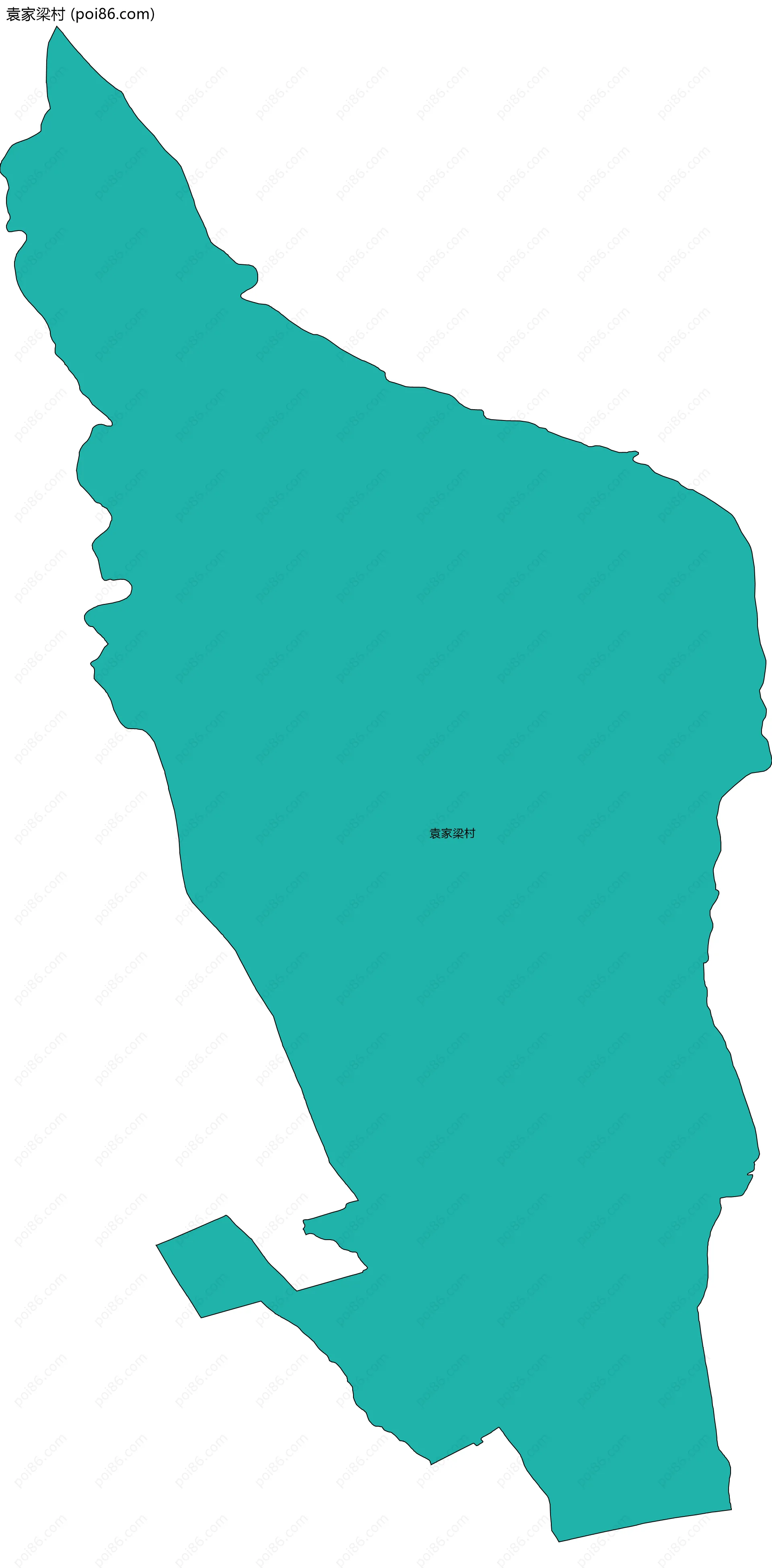 袁家梁村边界地图