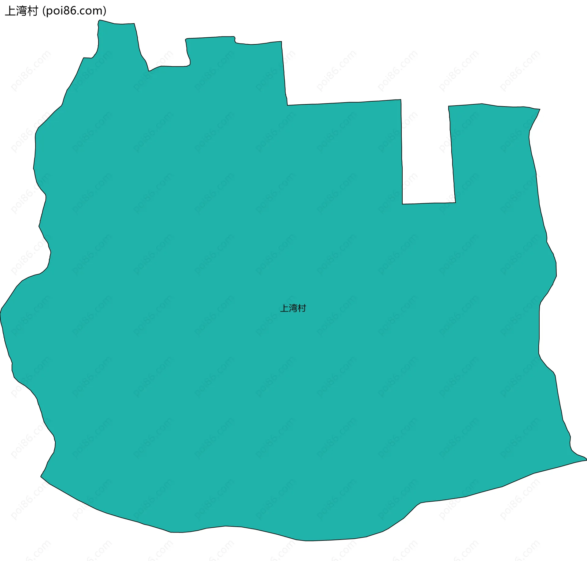 上湾村边界地图