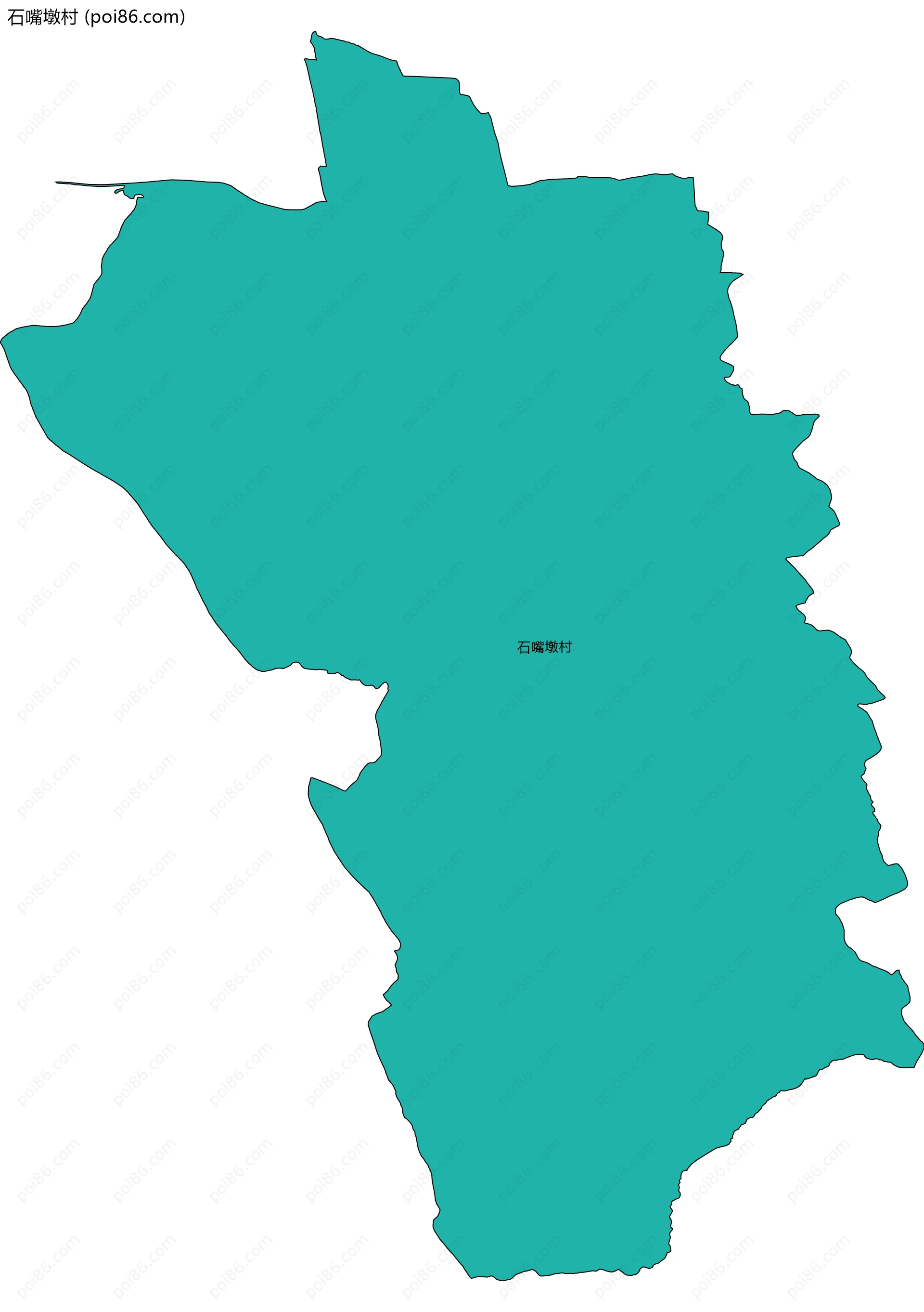 石嘴墩村边界地图