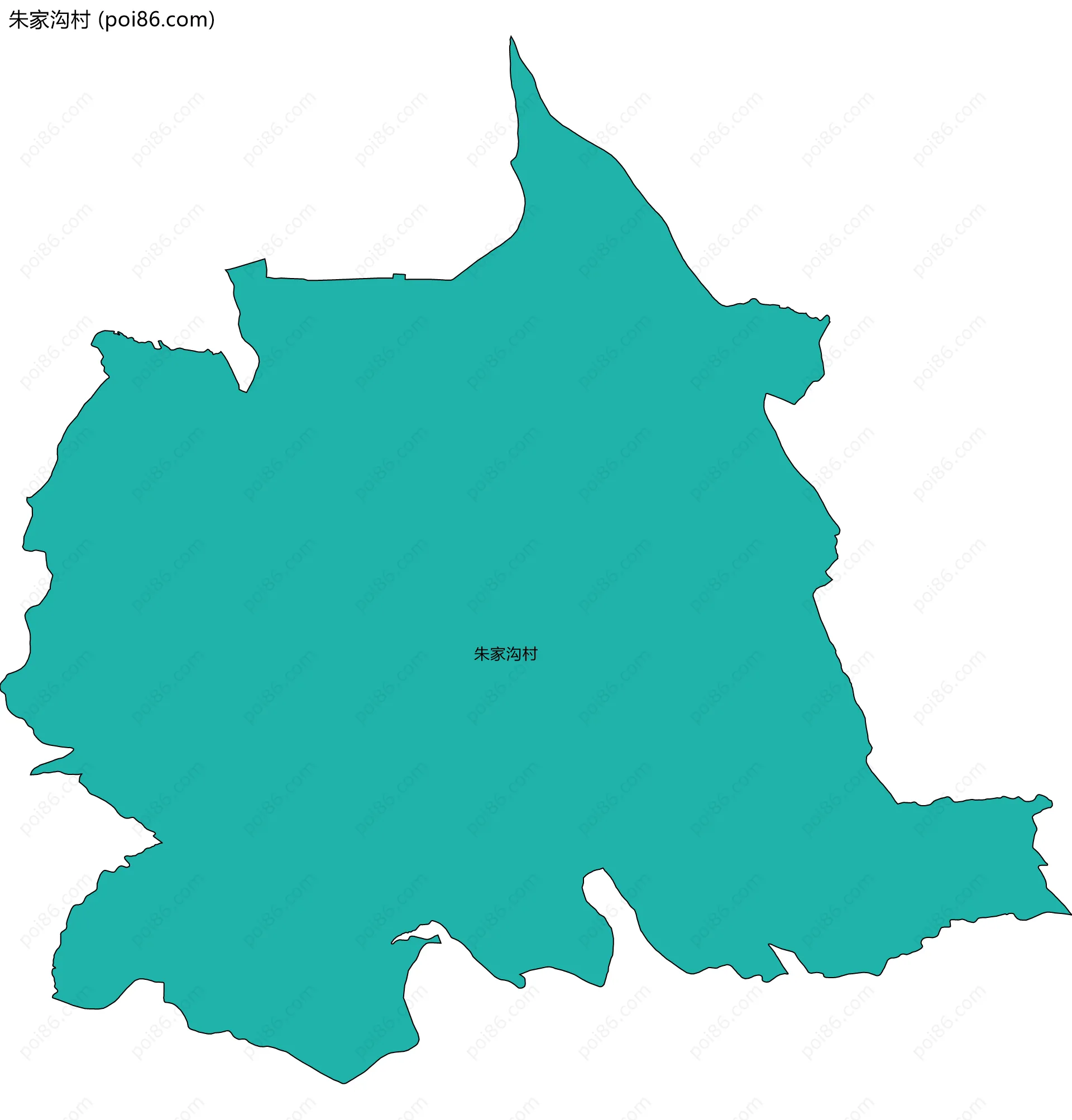 朱家沟村边界地图