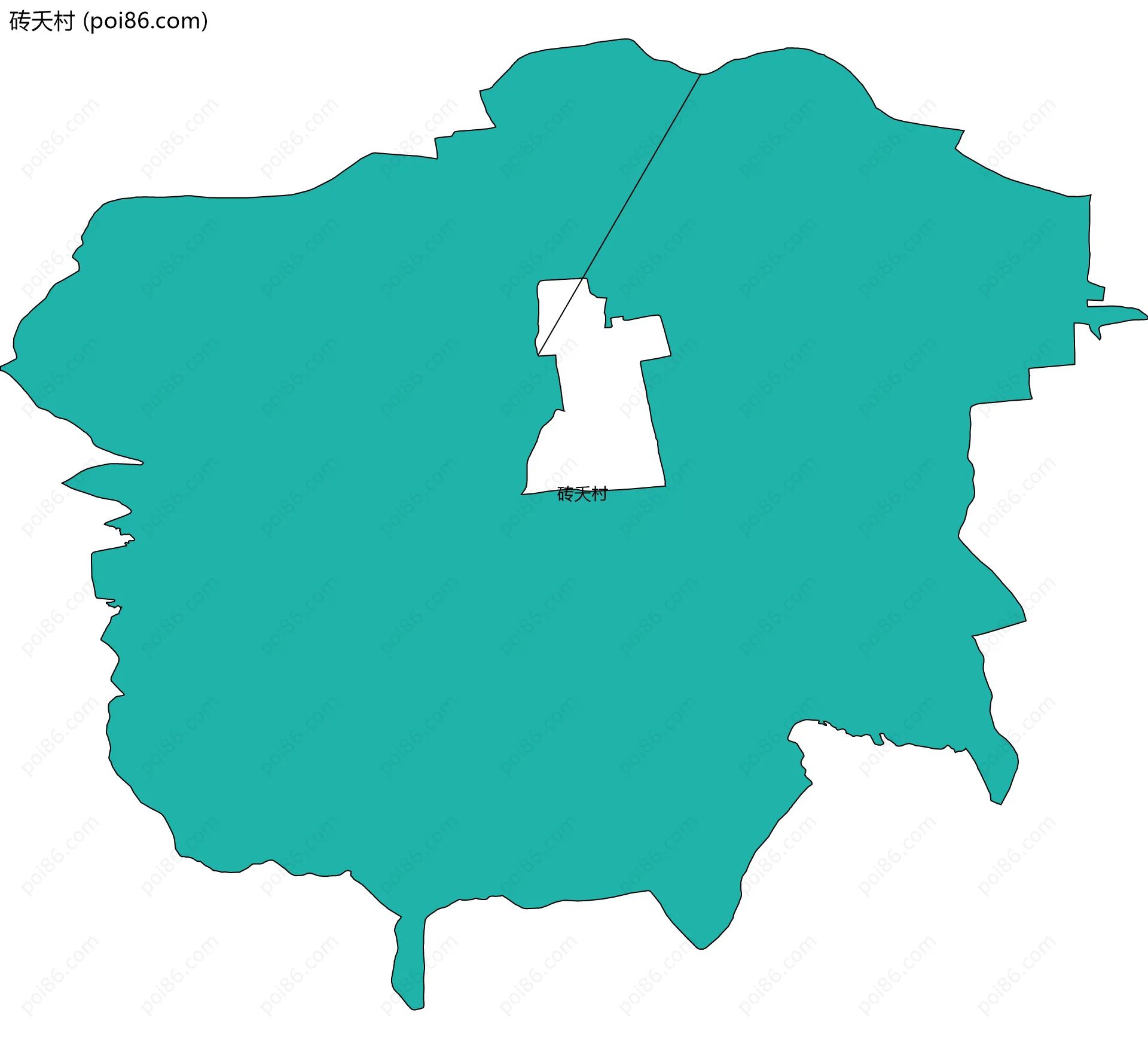砖夭村边界地图