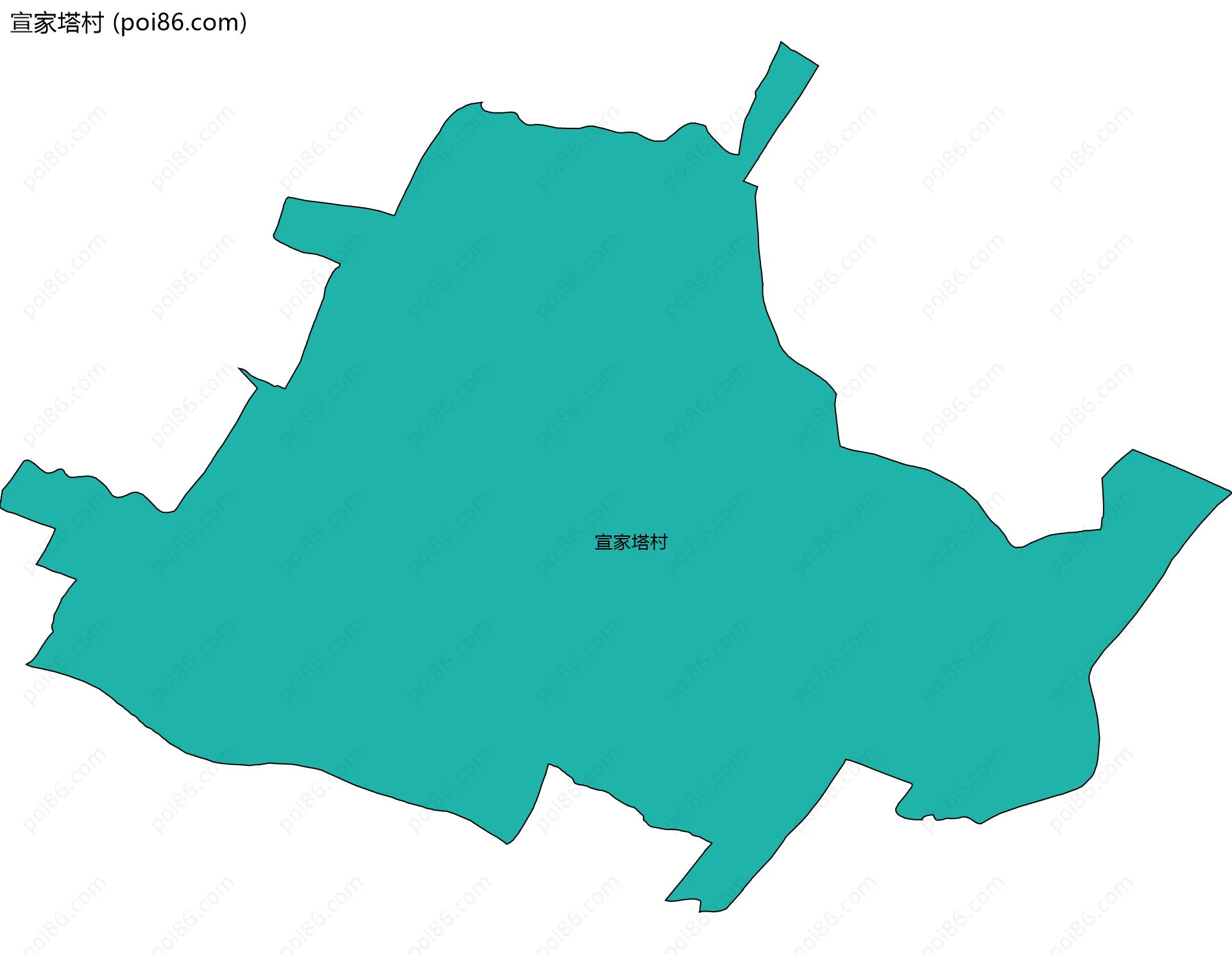 宣家塔村边界地图