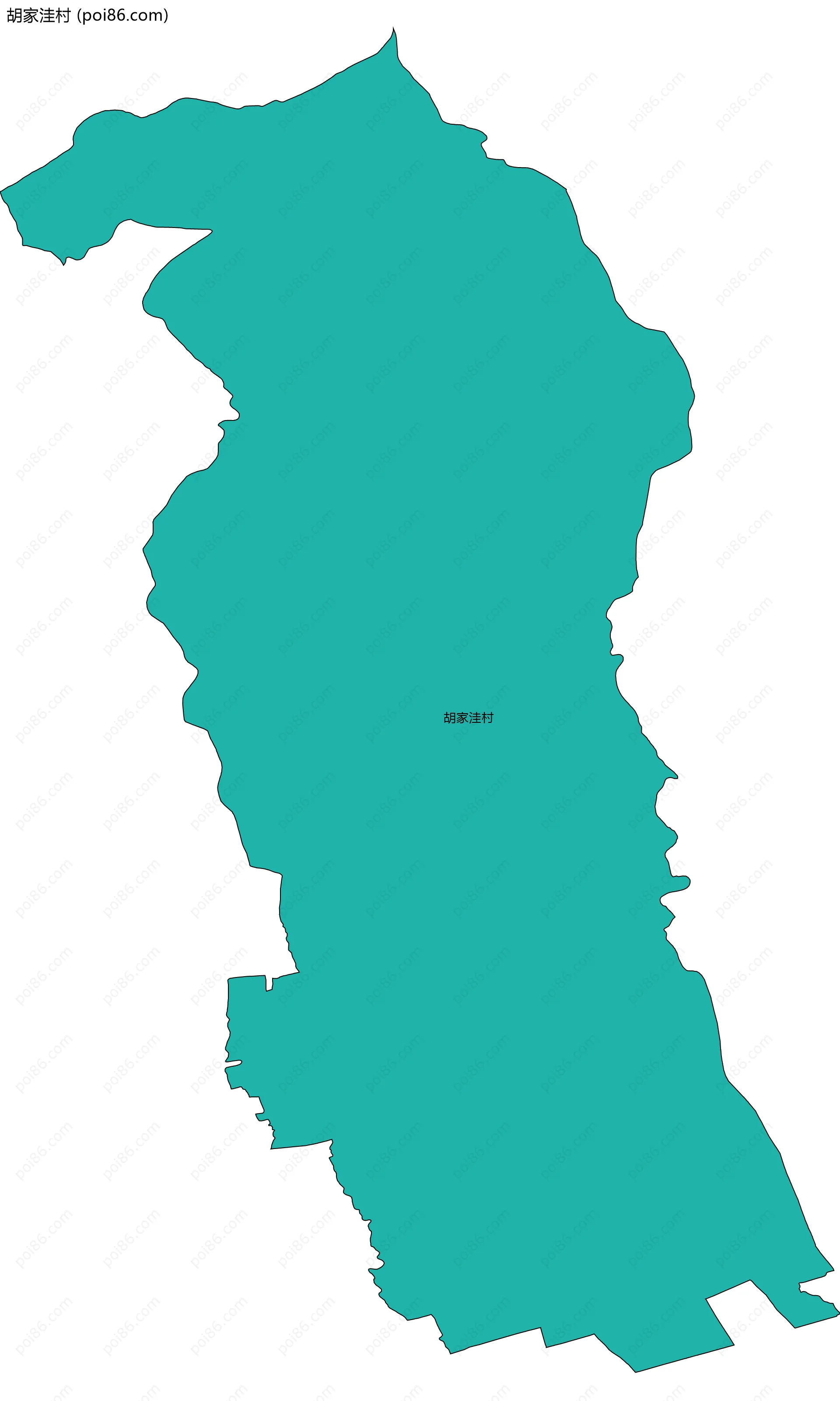 胡家洼村边界地图