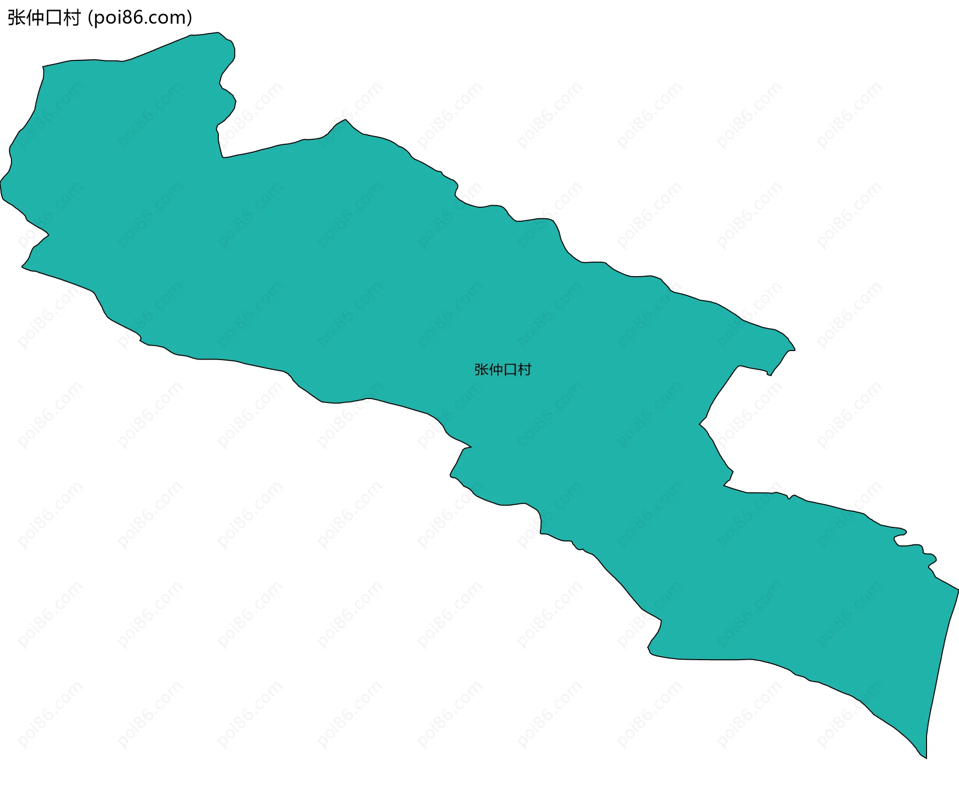 张仲口村边界地图
