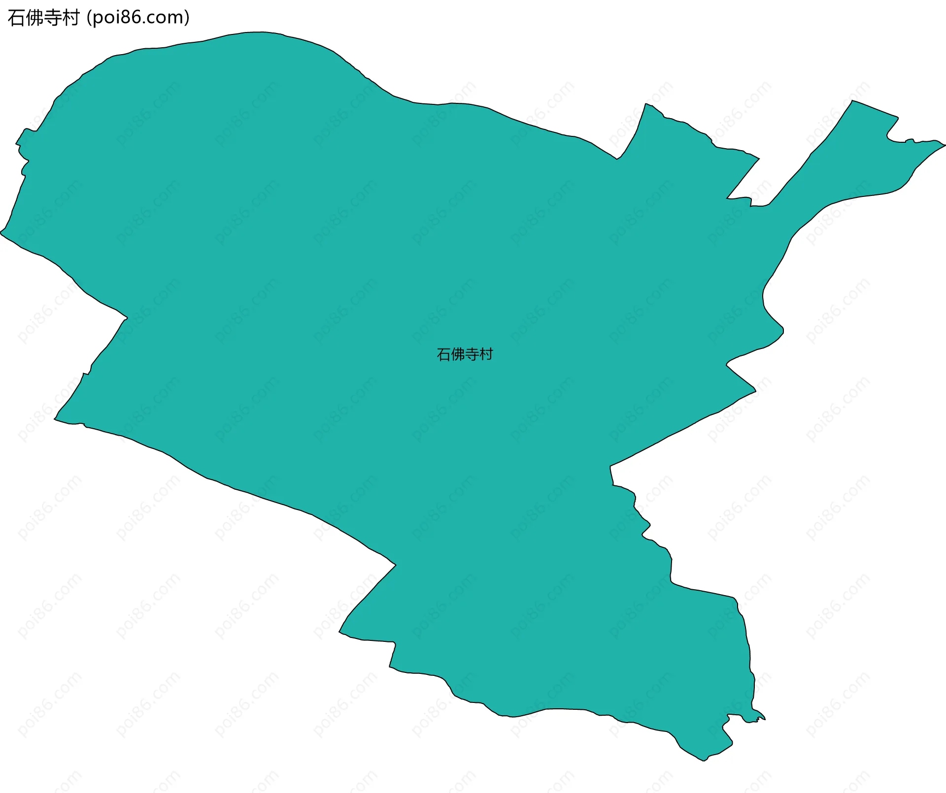 石佛寺村边界地图