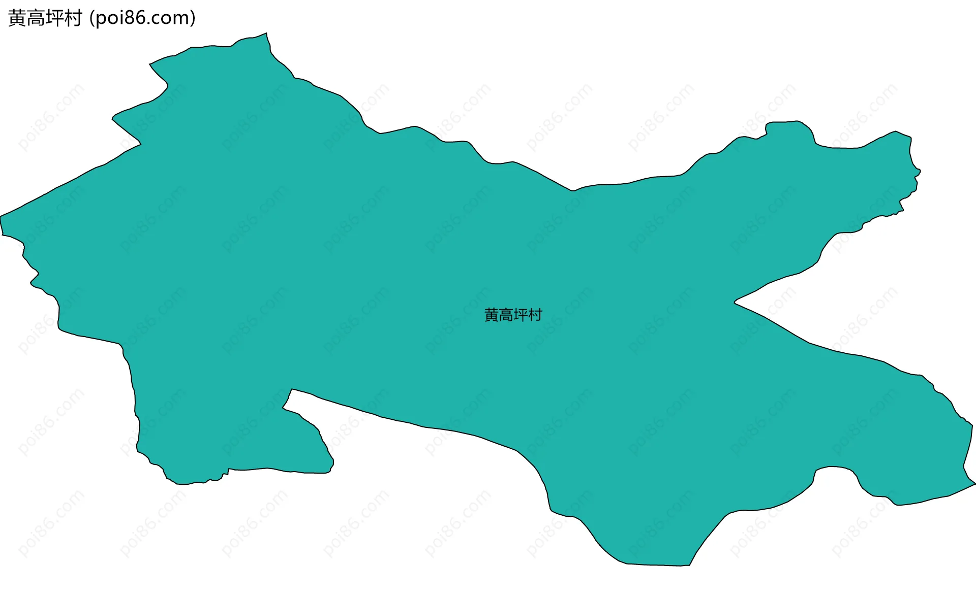 黄高坪村边界地图