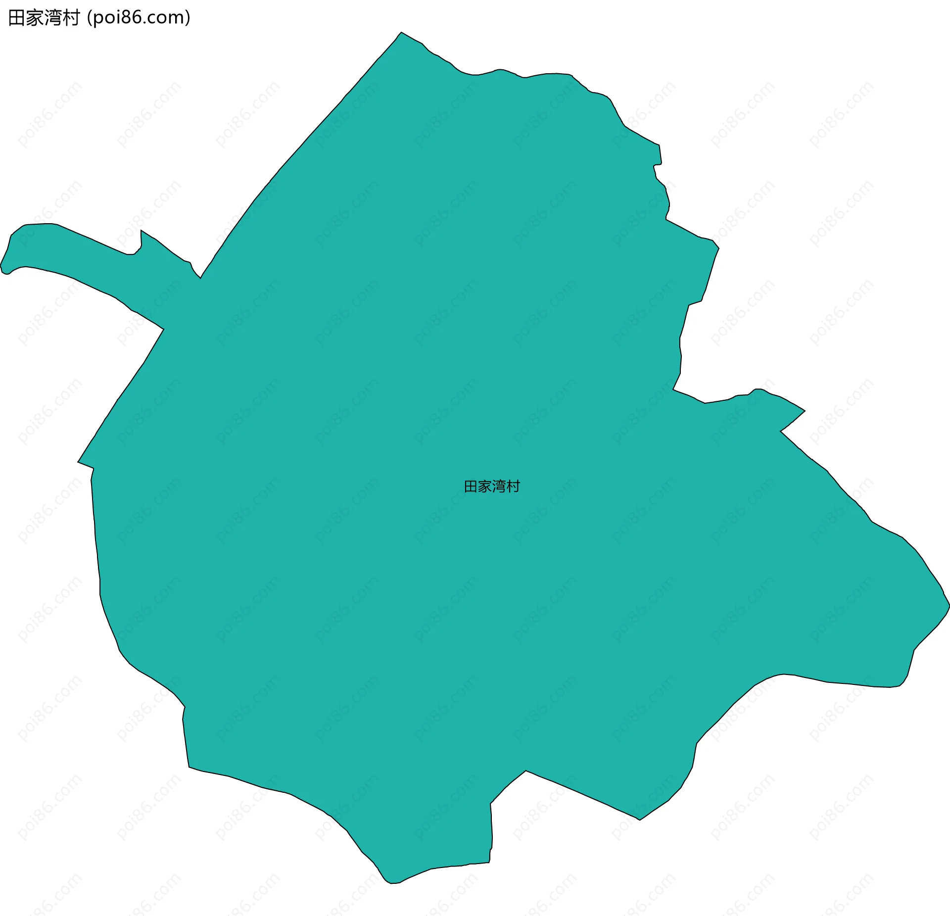 田家湾村边界地图