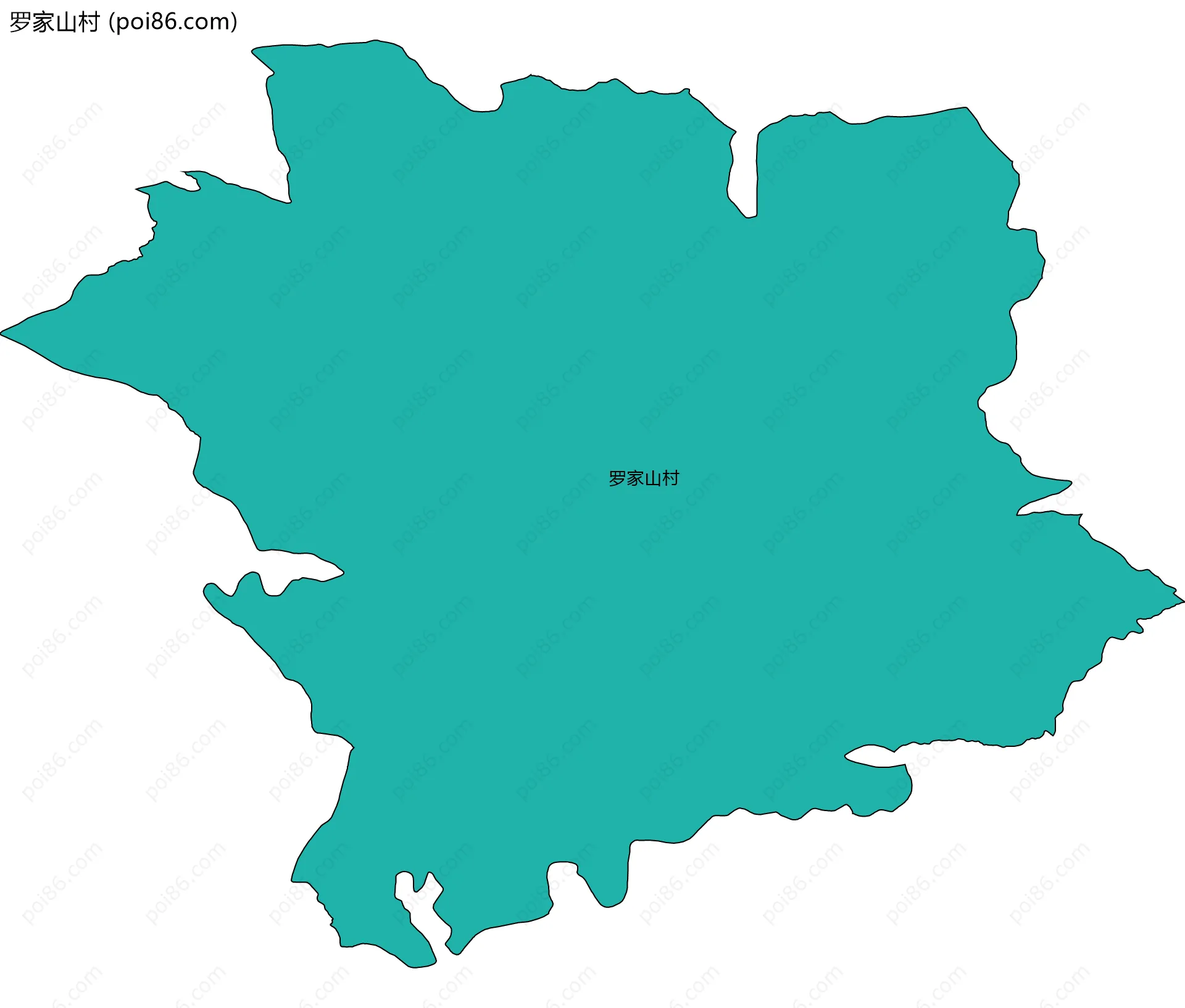 罗家山村边界地图