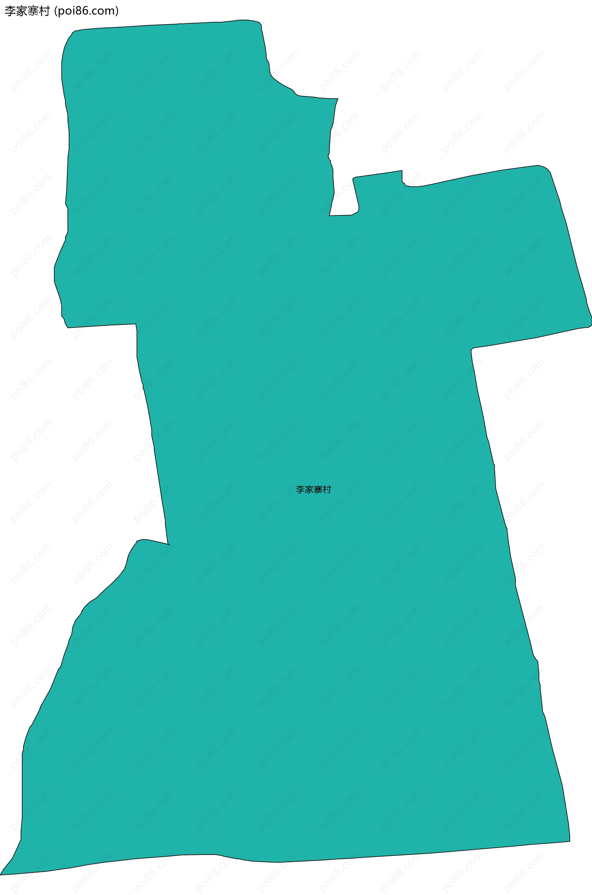 李家寨村边界地图