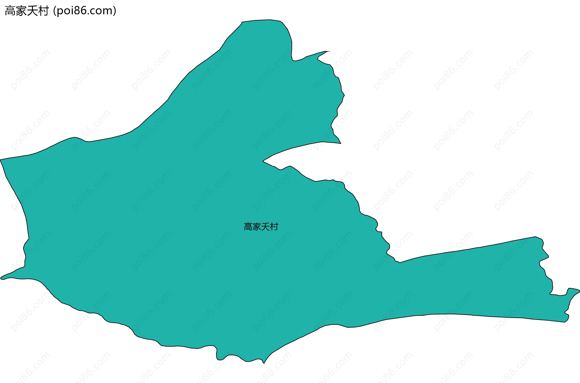 高家夭村边界地图