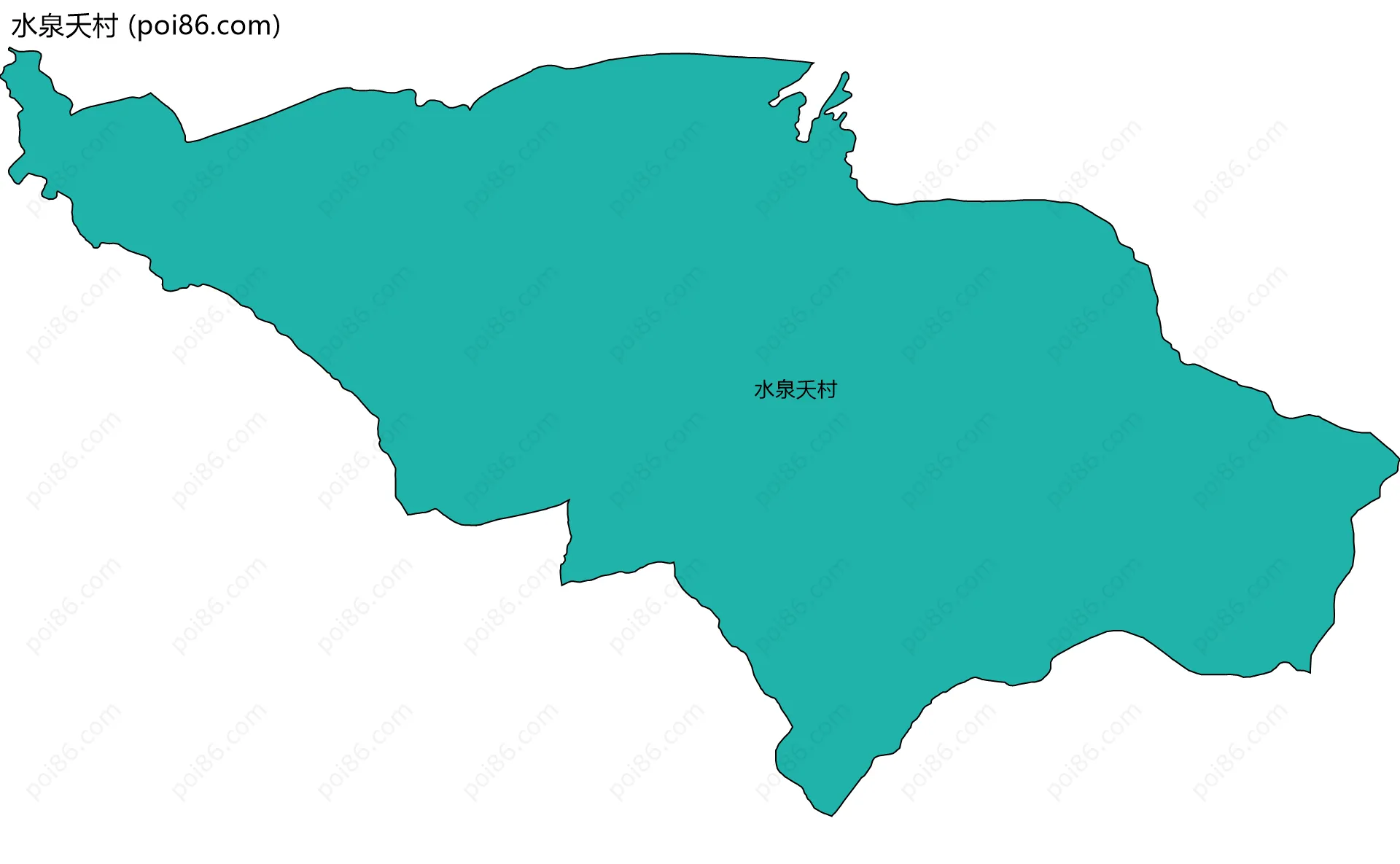 水泉夭村边界地图