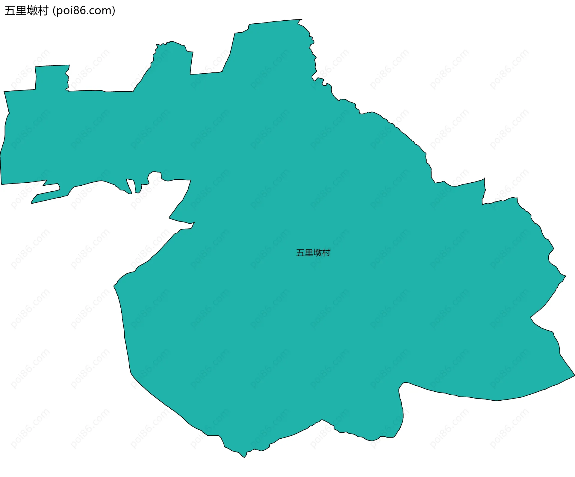 五里墩村边界地图