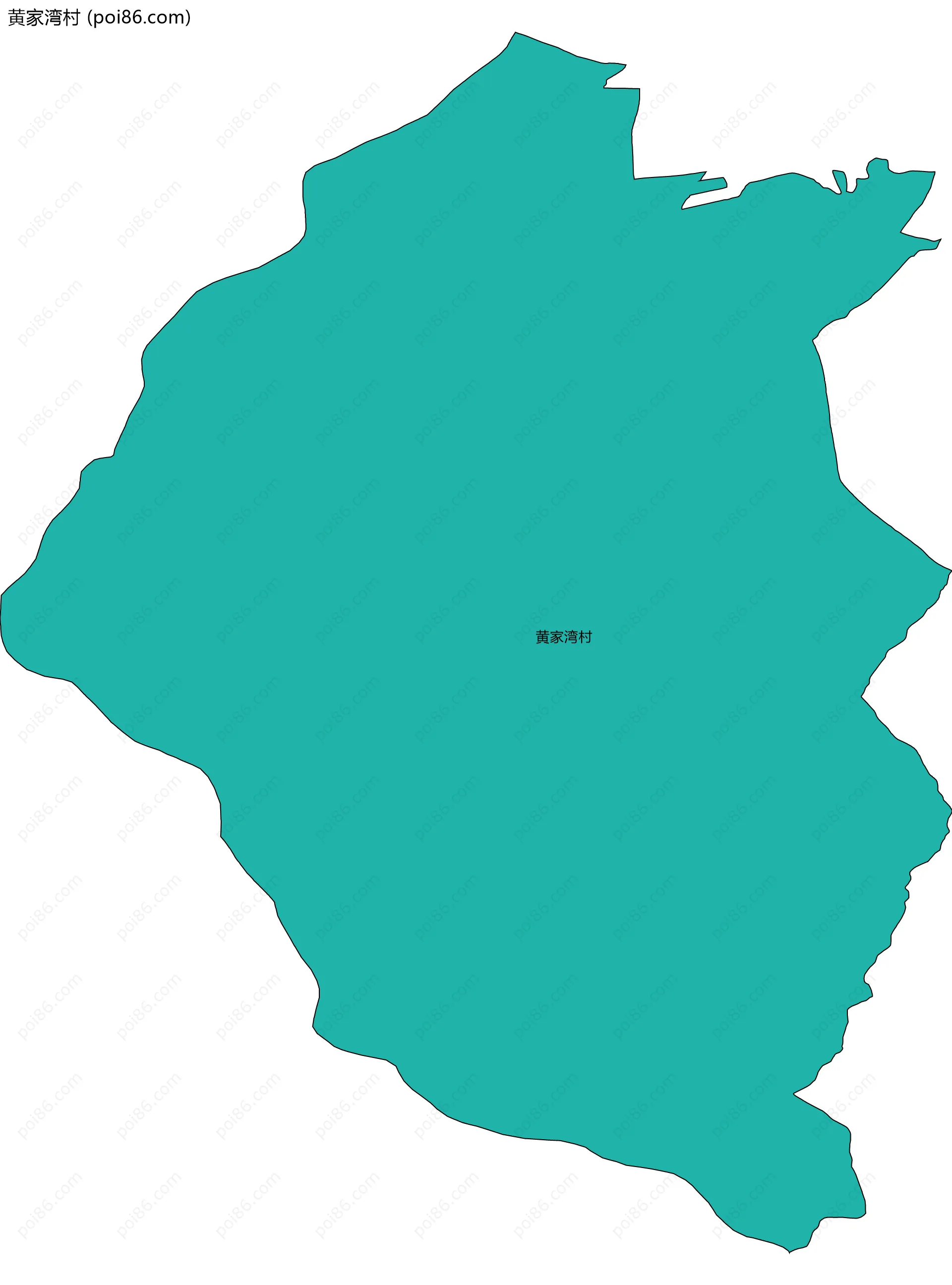 黄家湾村边界地图