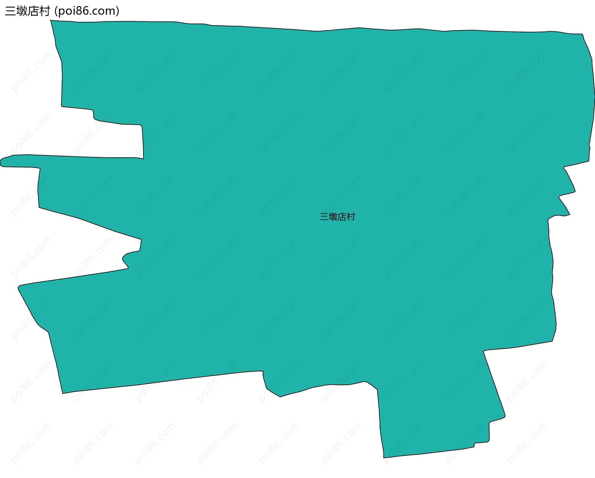 三墩店村边界地图