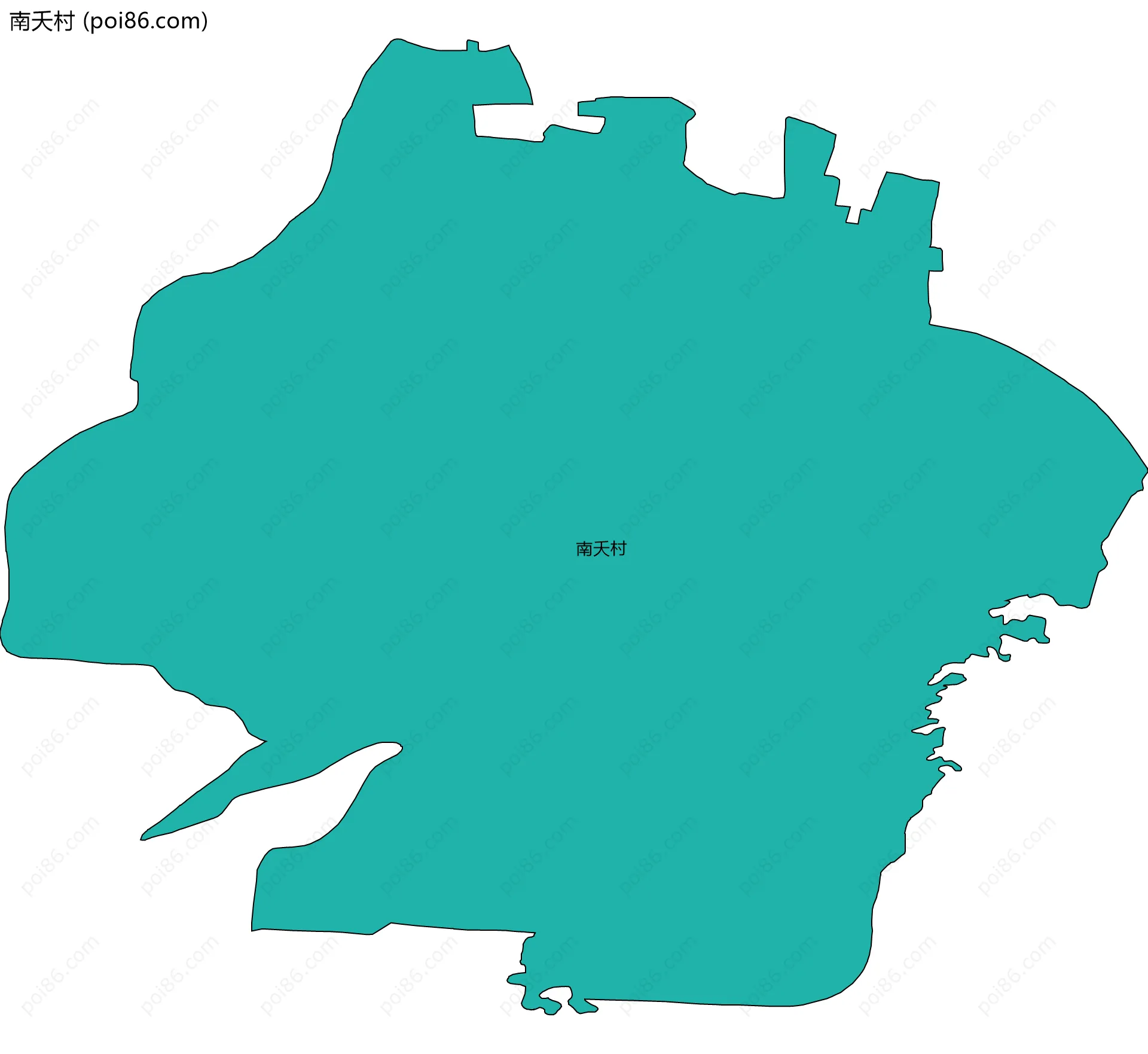 南夭村边界地图