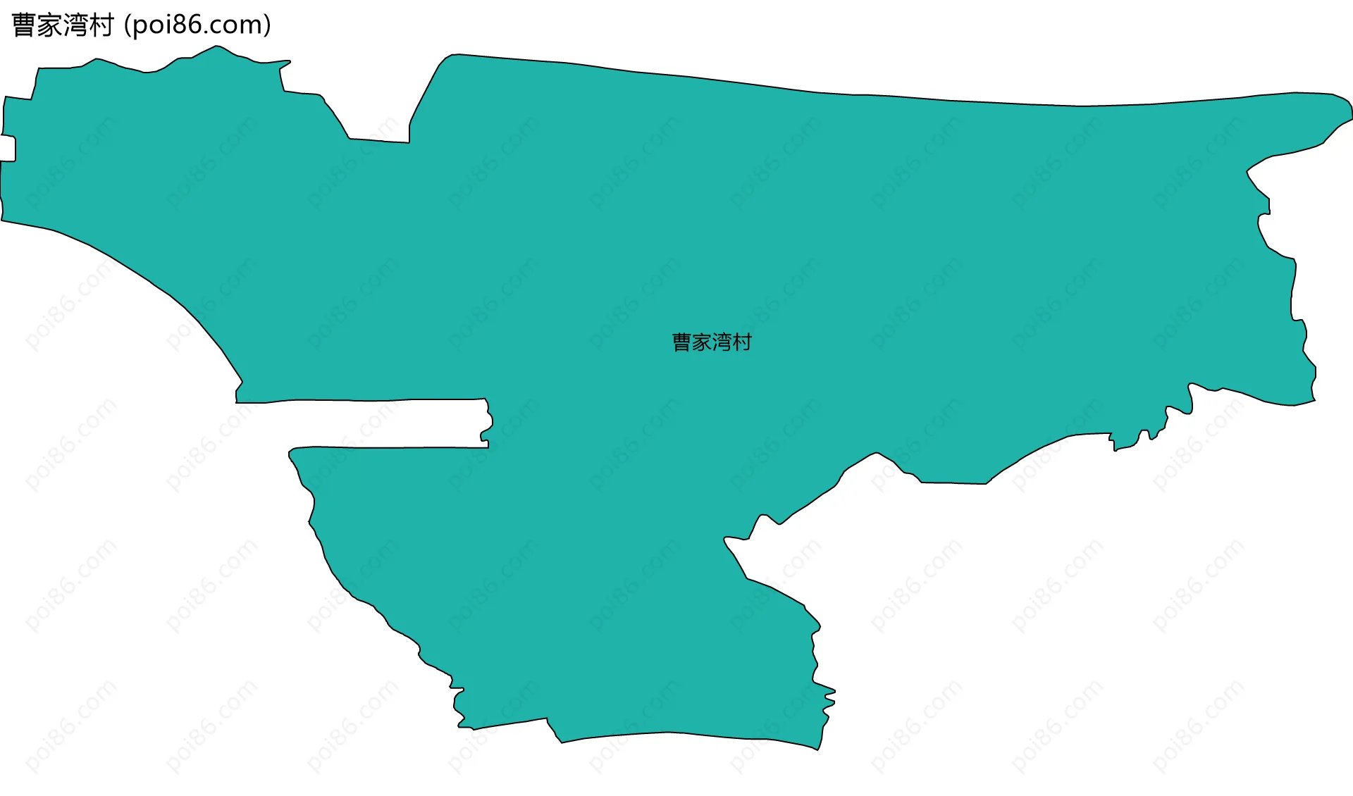 曹家湾村边界地图