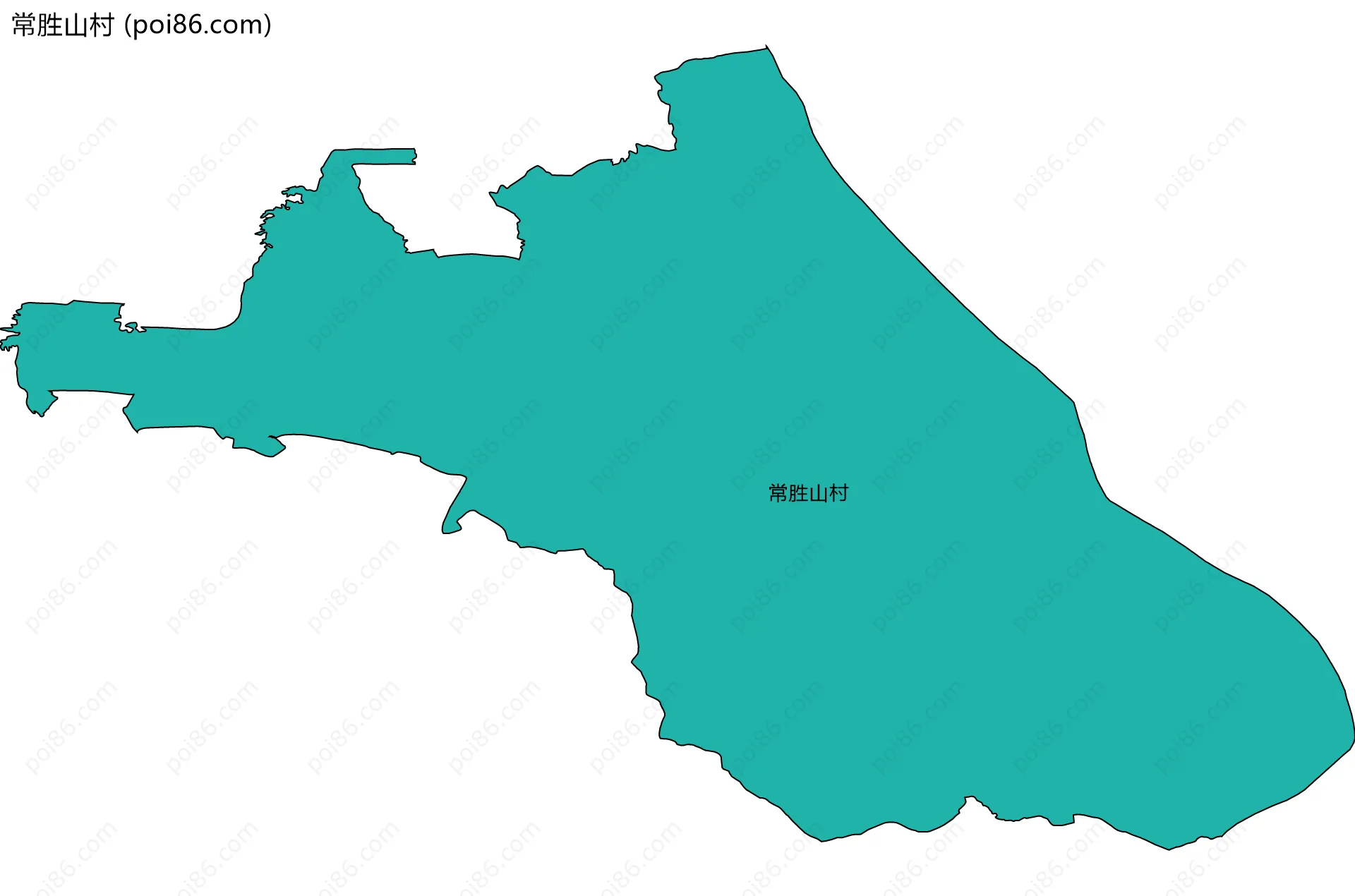 常胜山村边界地图
