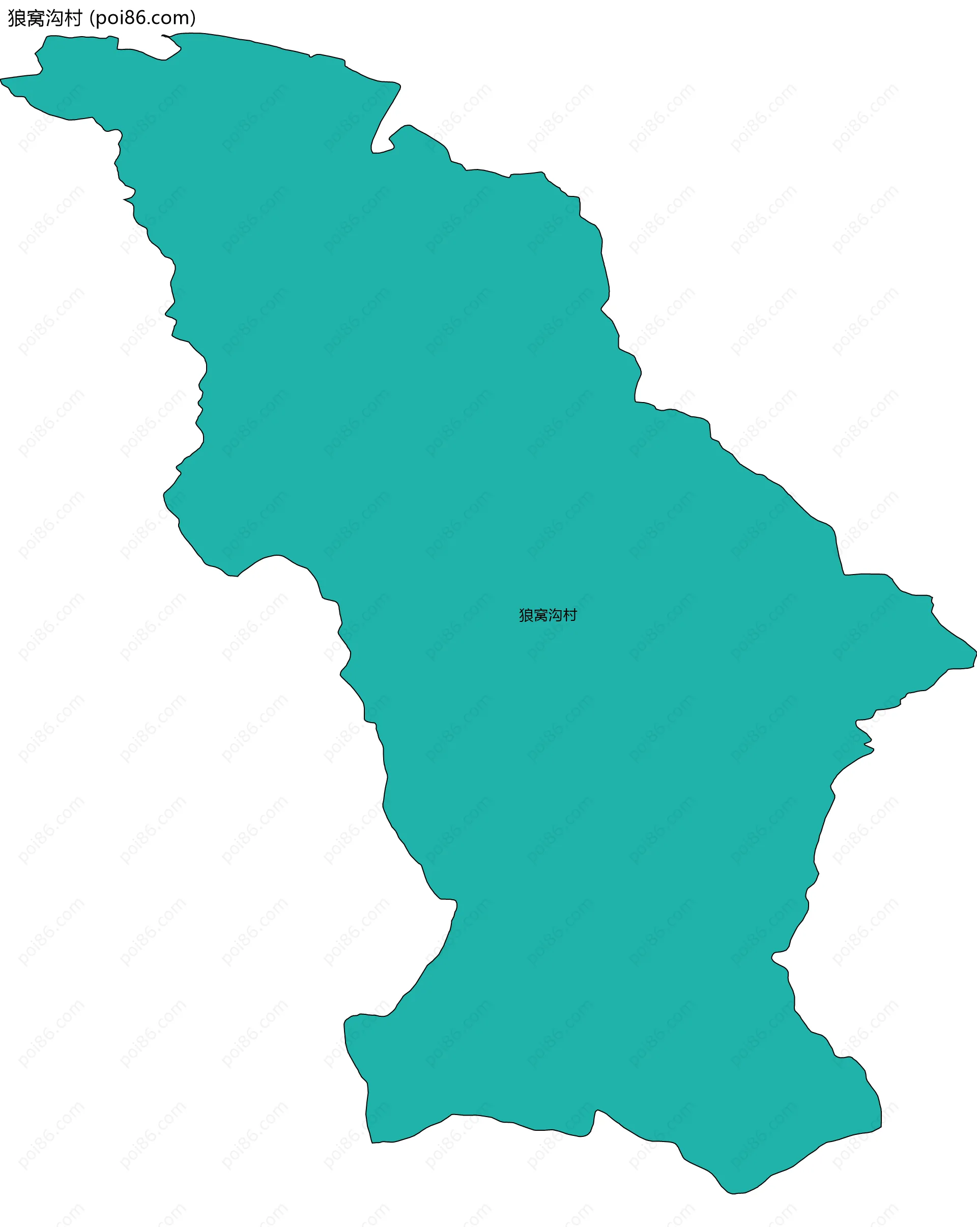 狼窝沟村边界地图