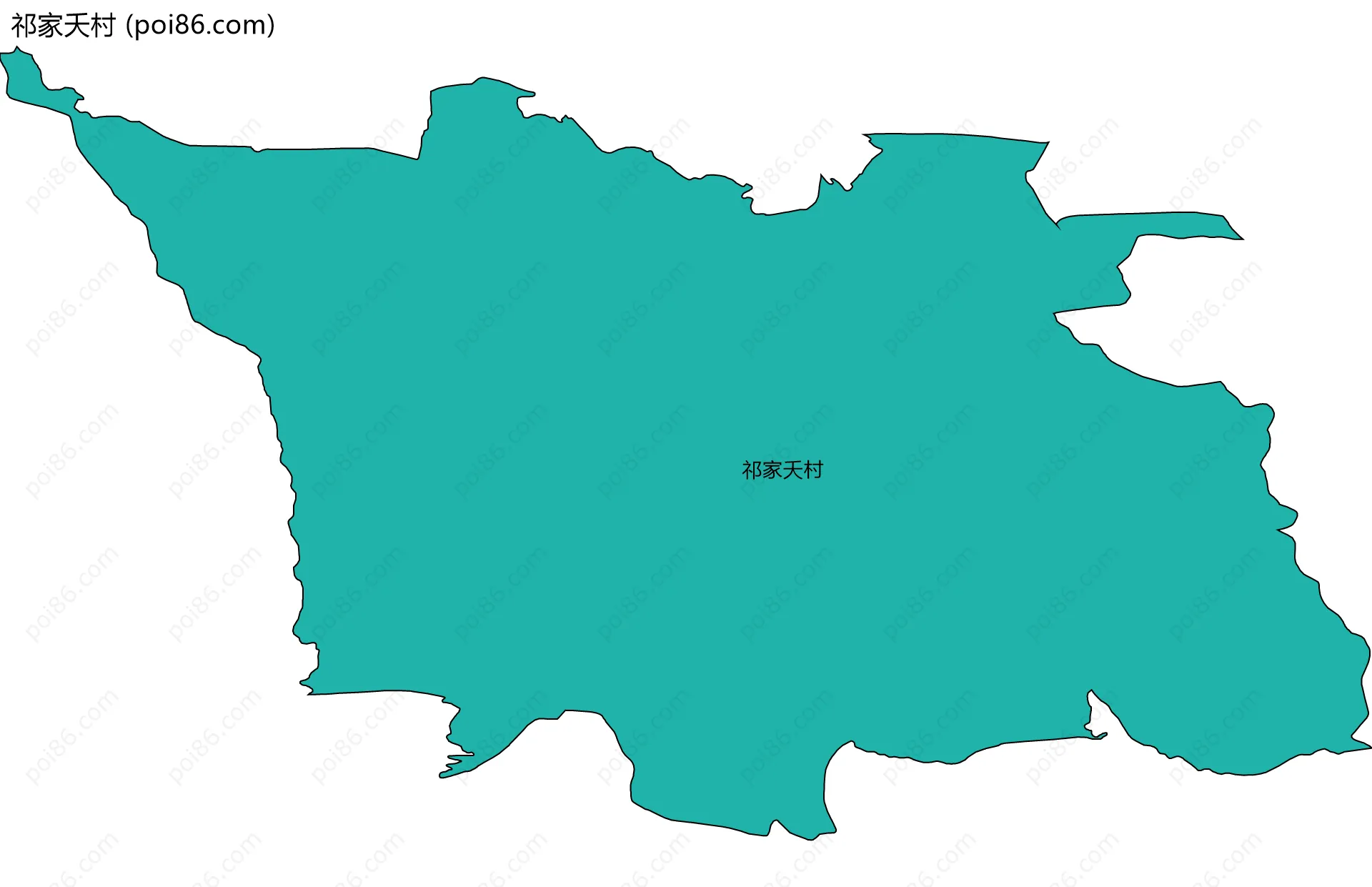 祁家夭村边界地图