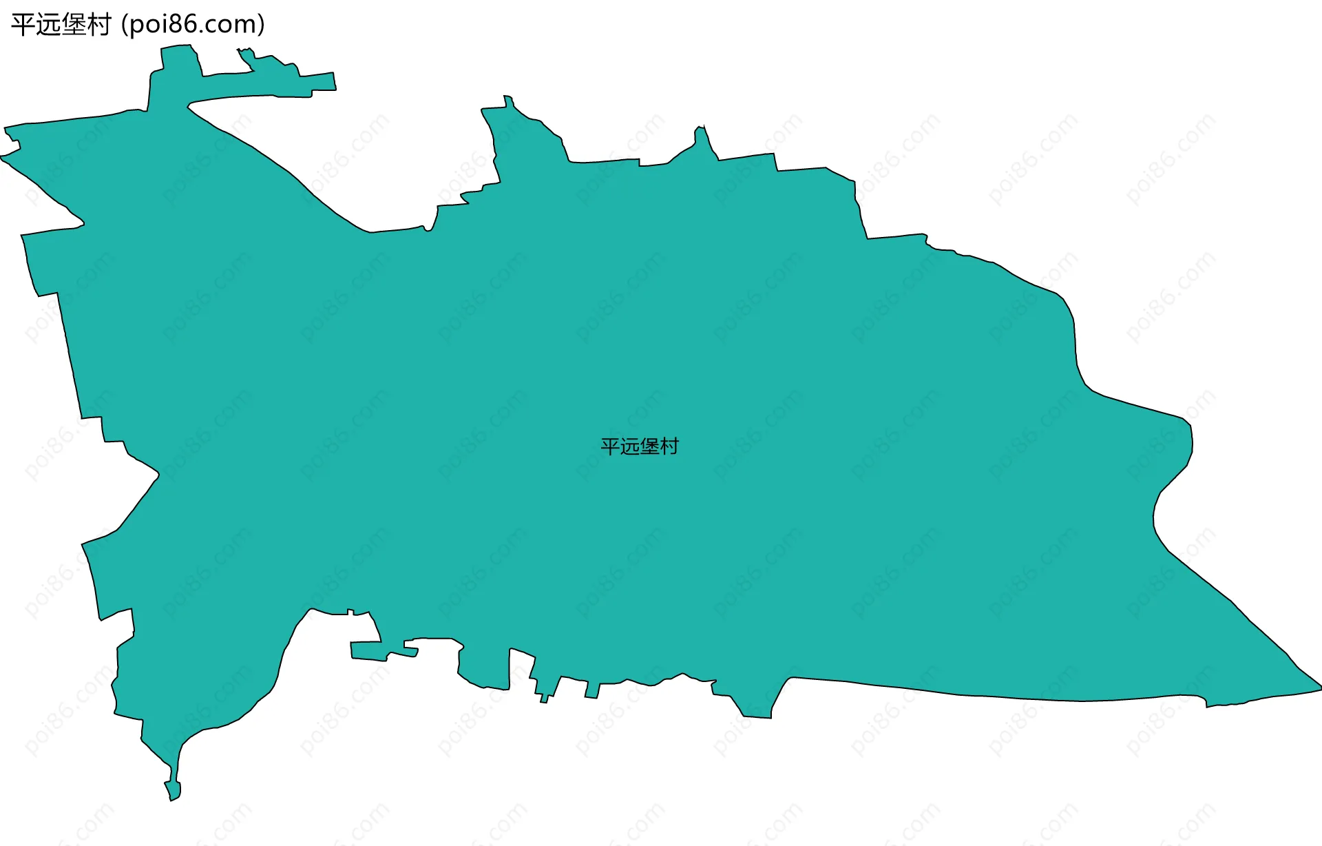 平远堡村边界地图