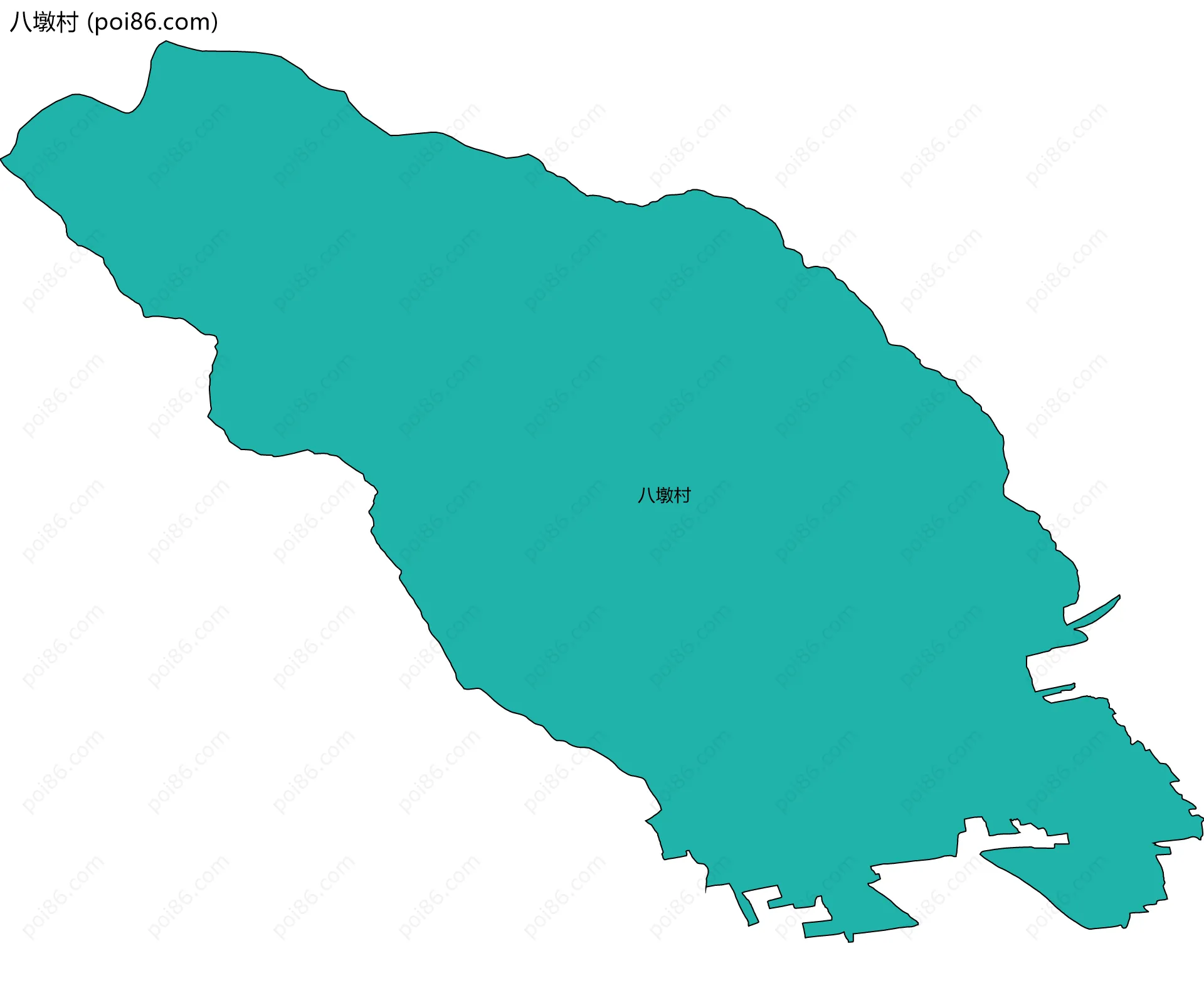 八墩村边界地图