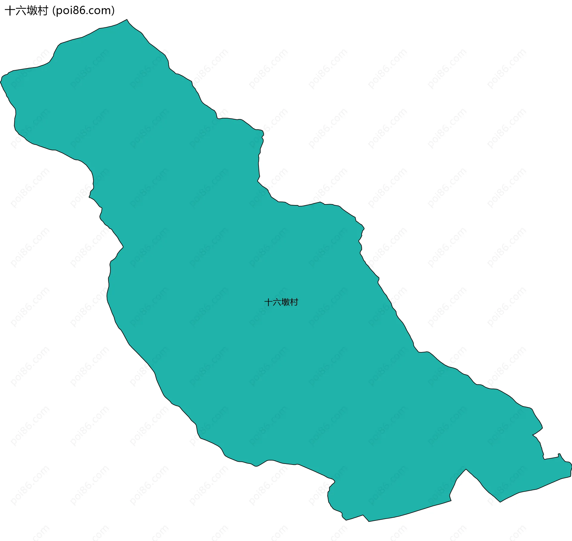 十六墩村边界地图