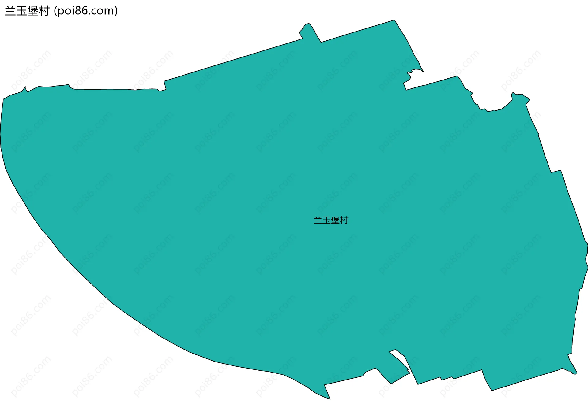 兰玉堡村边界地图