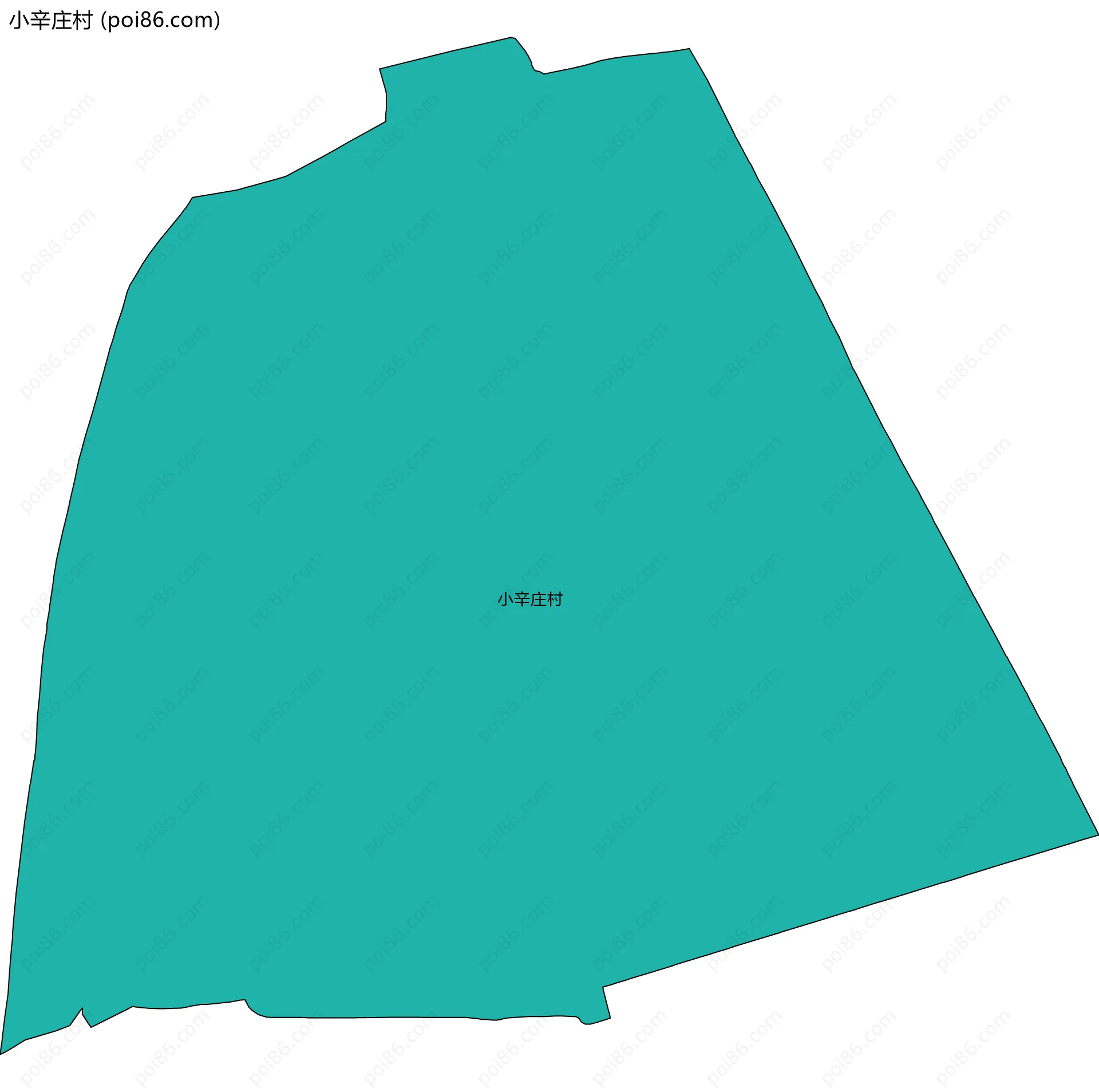 小辛庄村边界地图