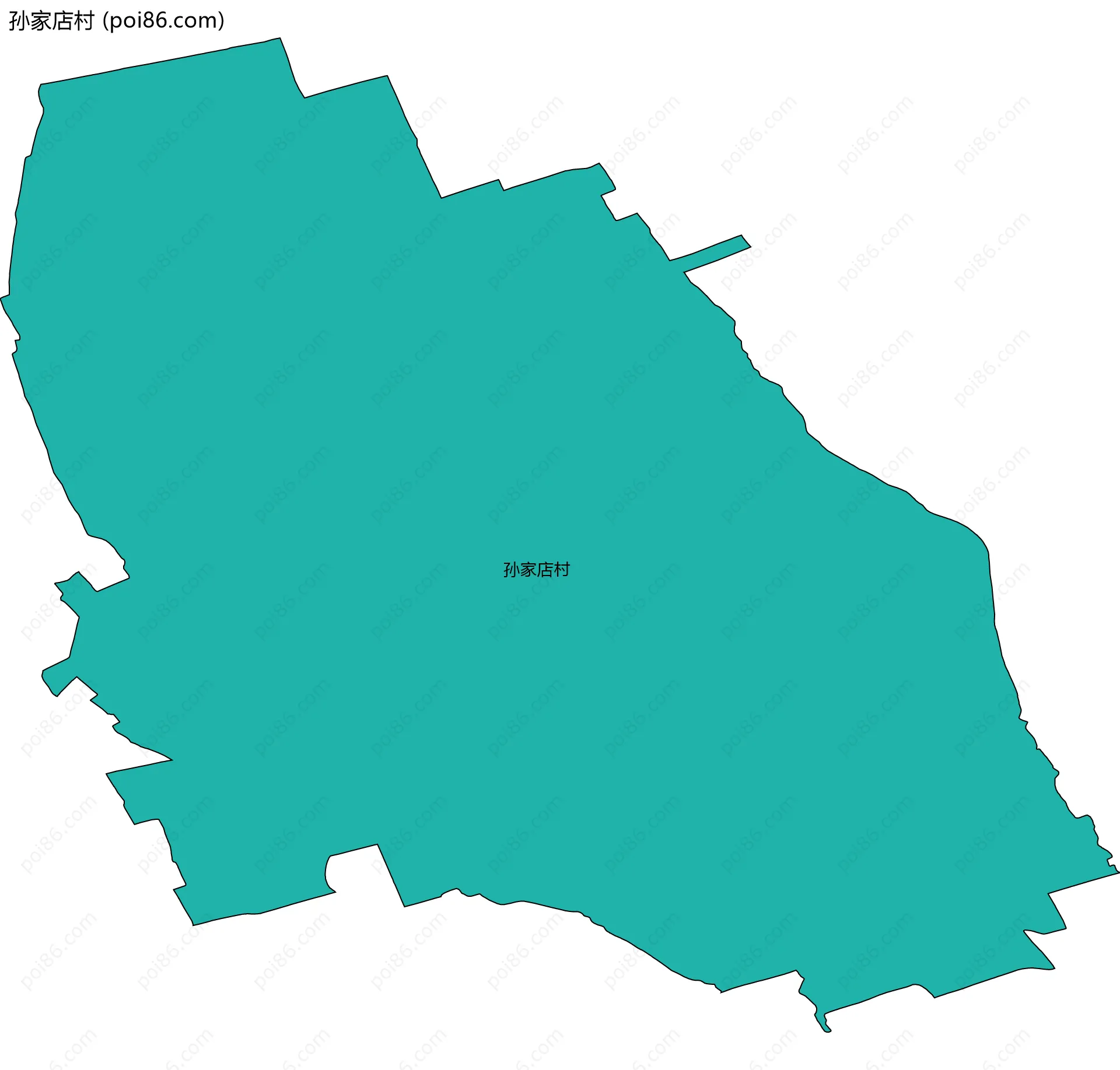 孙家店村边界地图