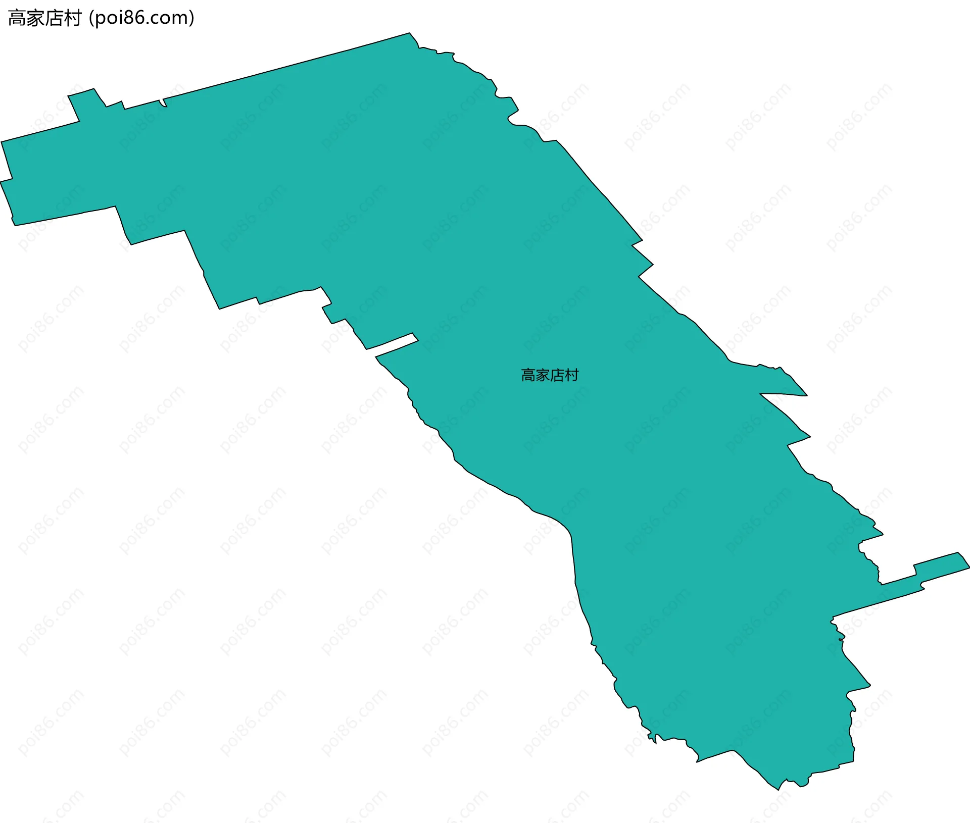 高家店村边界地图