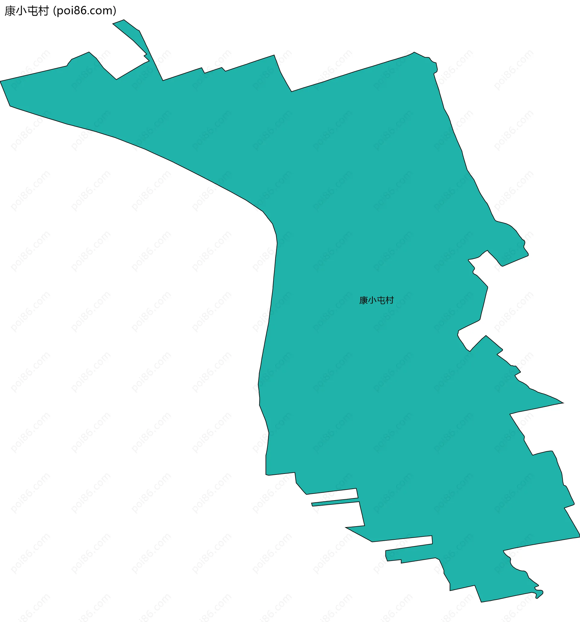 康小屯村边界地图