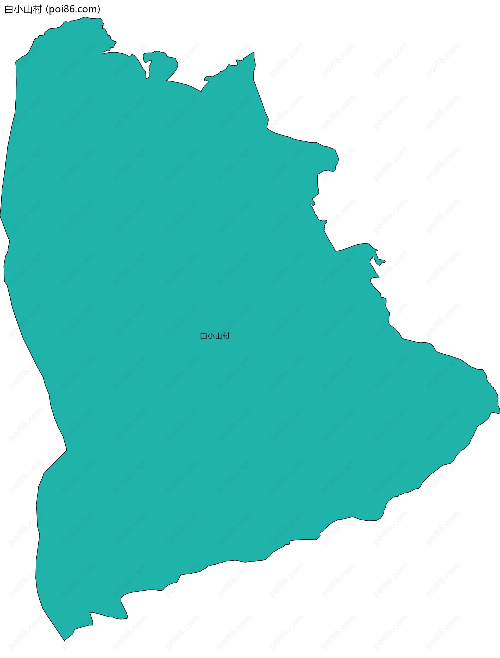 白小山村边界地图