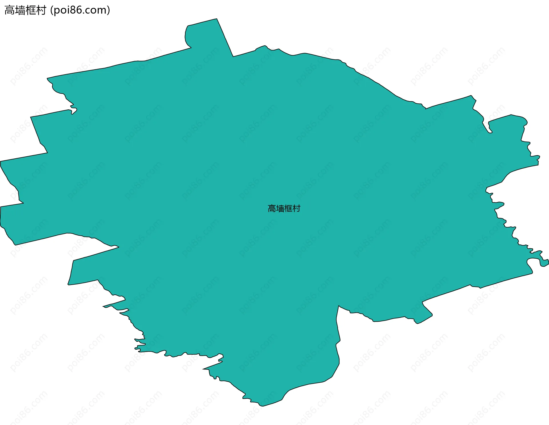 高墙框村边界地图