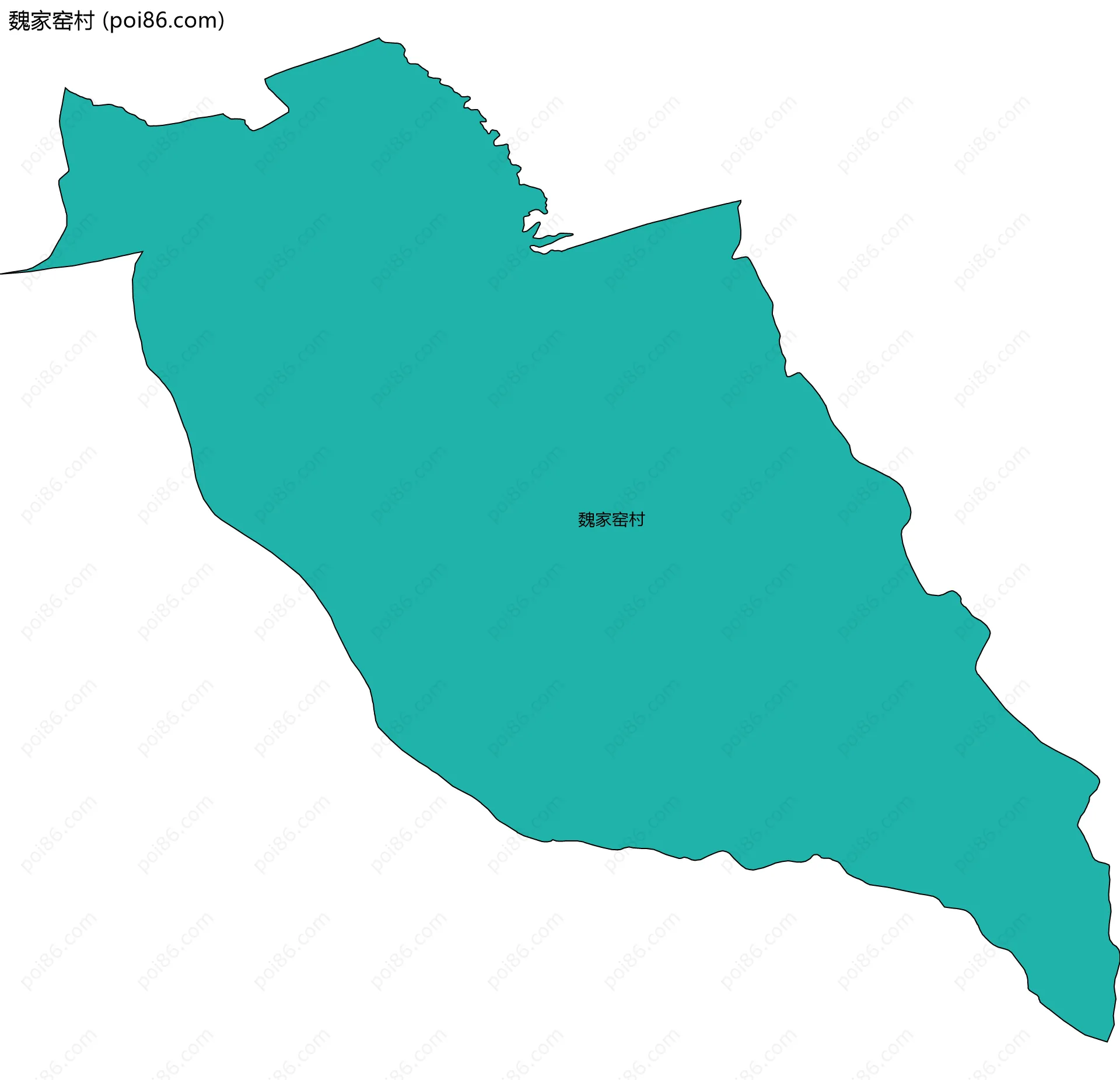 魏家窑村边界地图