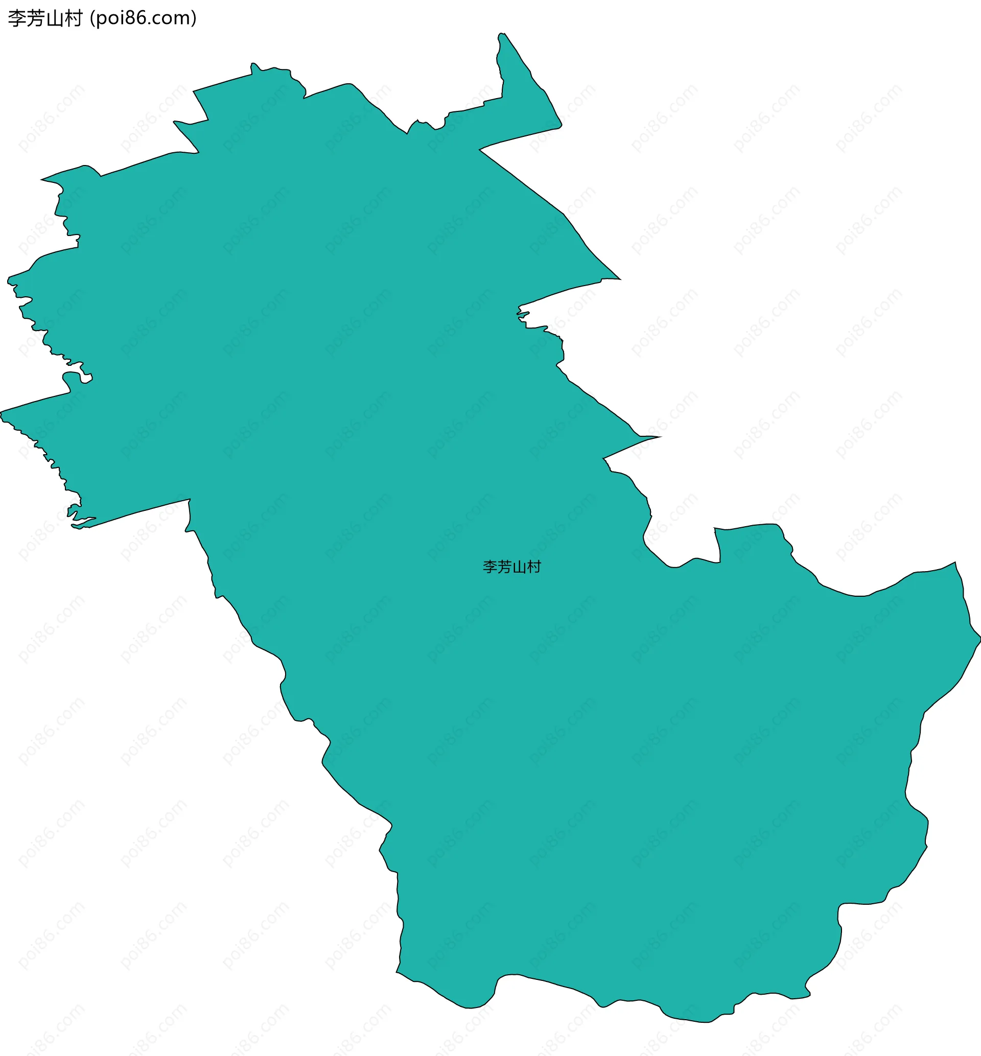 李芳山村边界地图