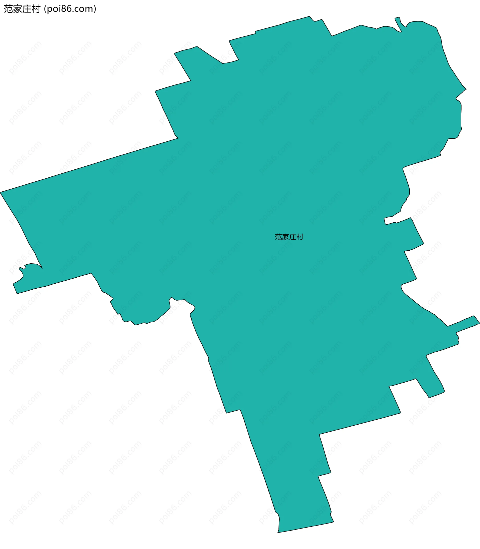 范家庄村边界地图