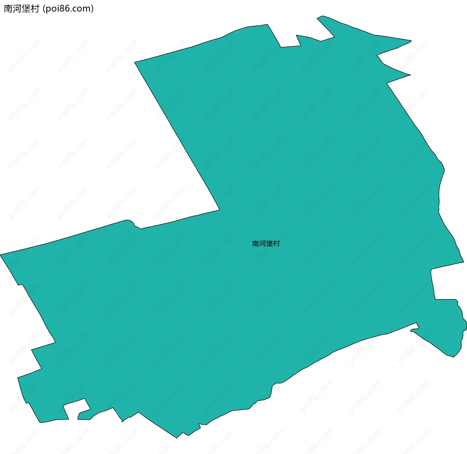 南河堡村边界地图