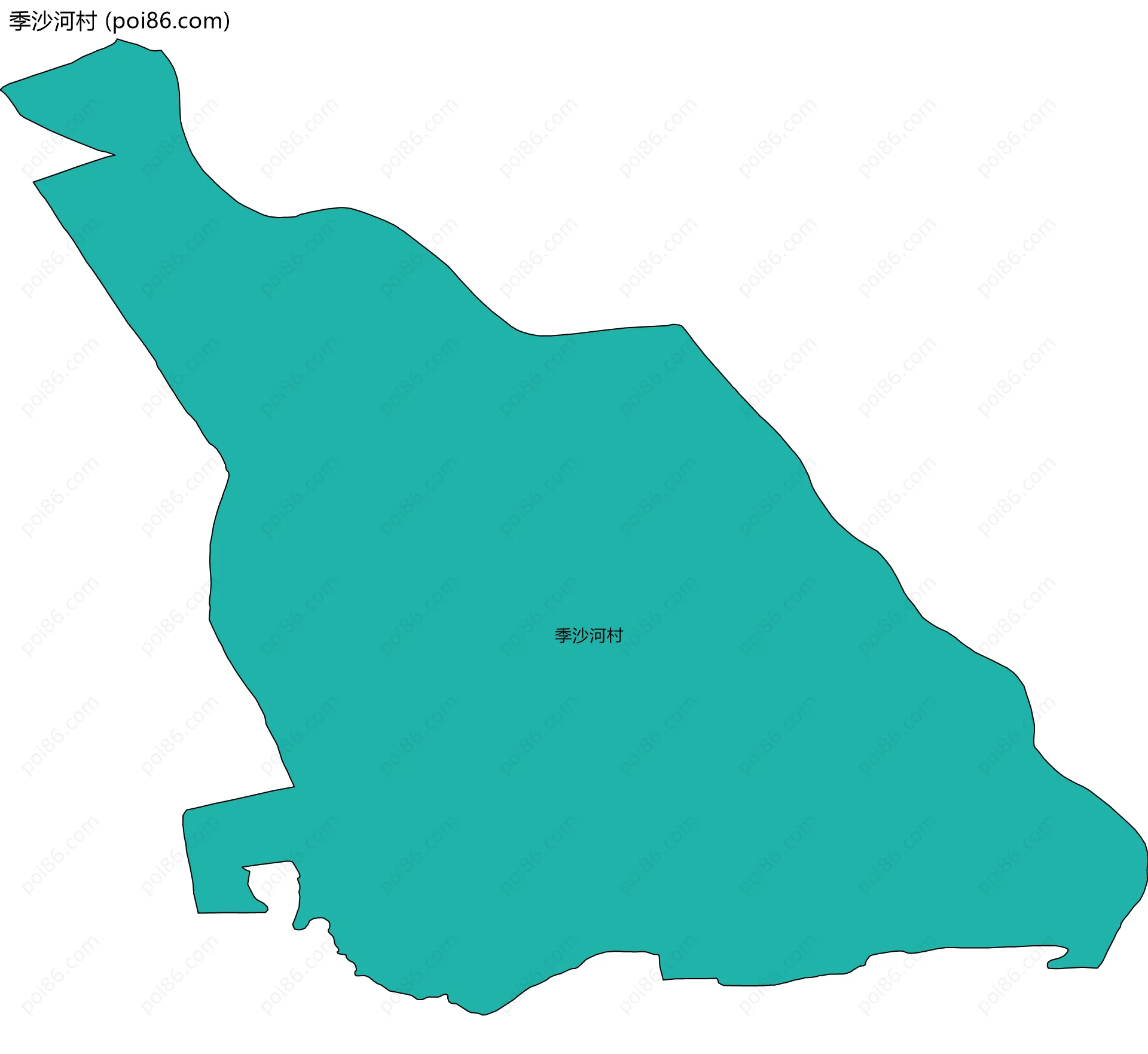 季沙河村边界地图
