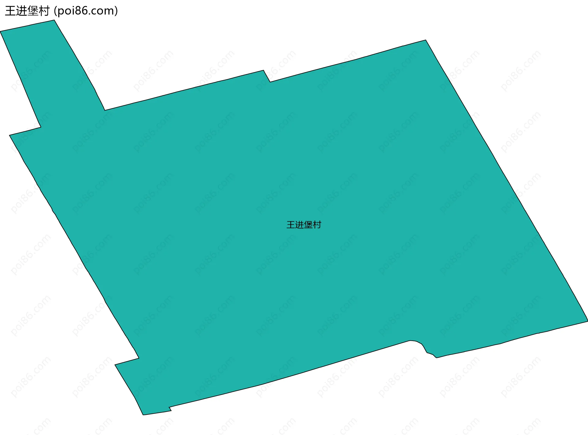 王进堡村边界地图