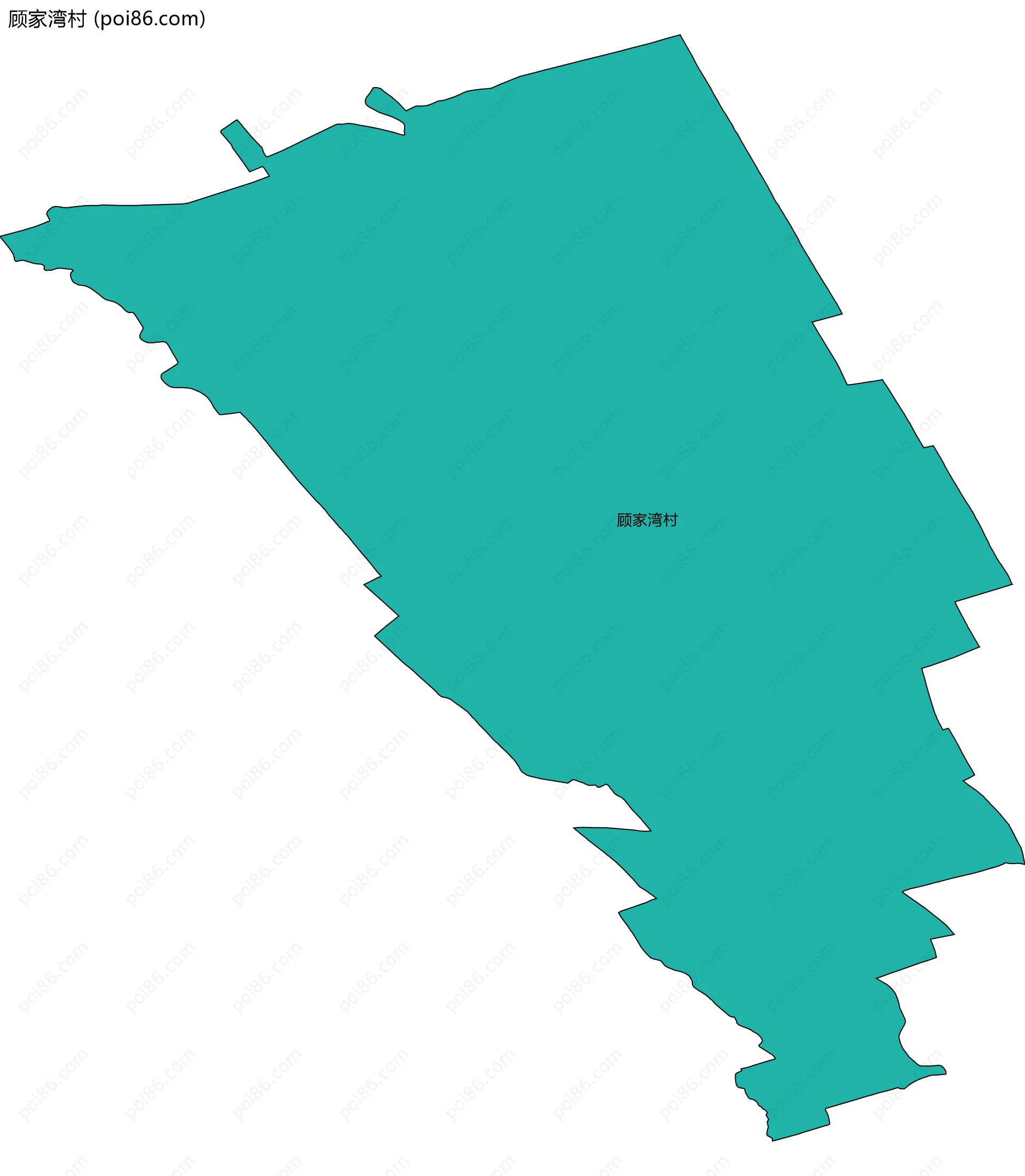 顾家湾村边界地图