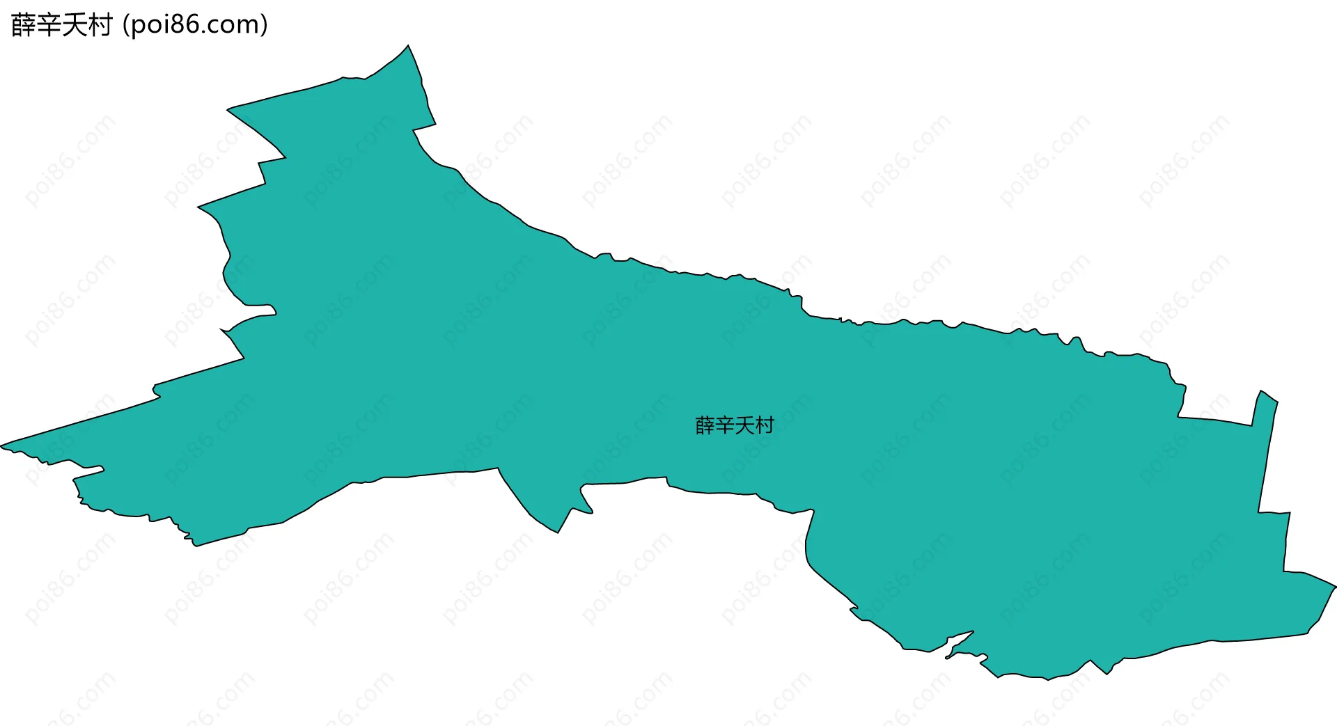 薛辛夭村边界地图