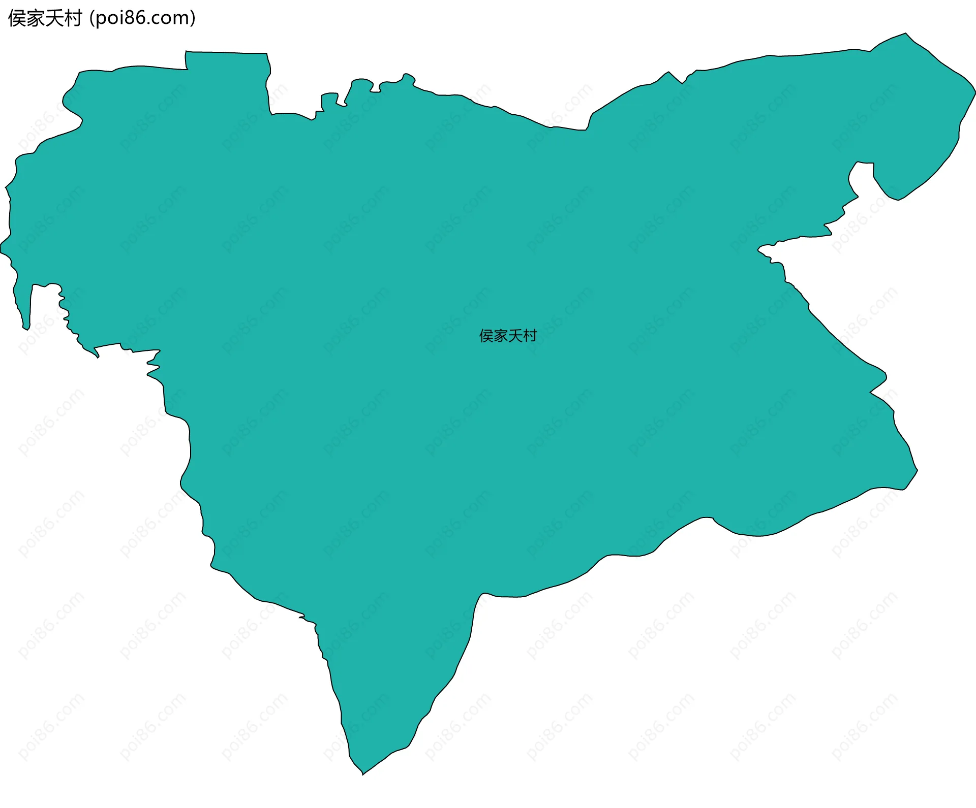 侯家夭村边界地图