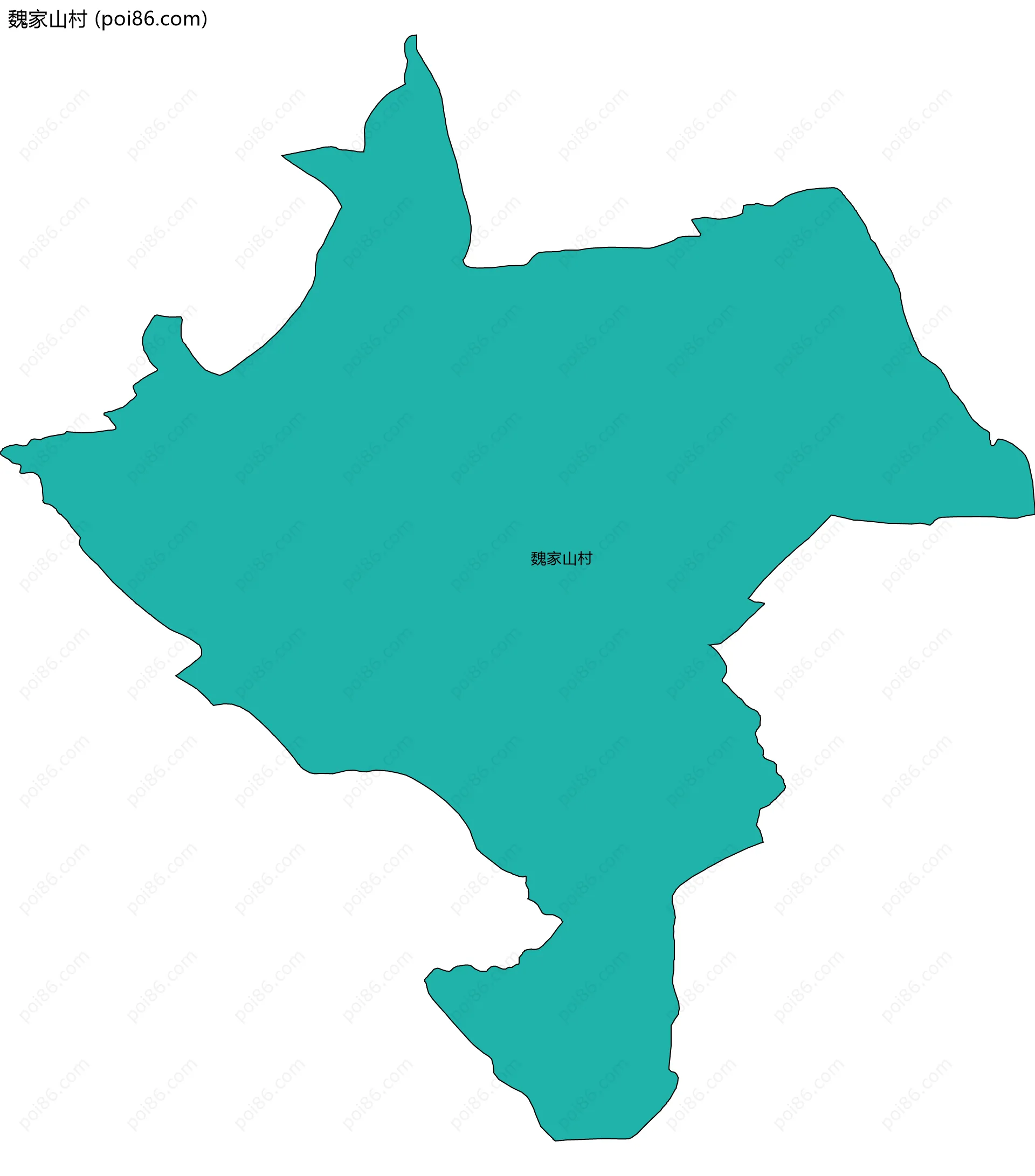 魏家山村边界地图