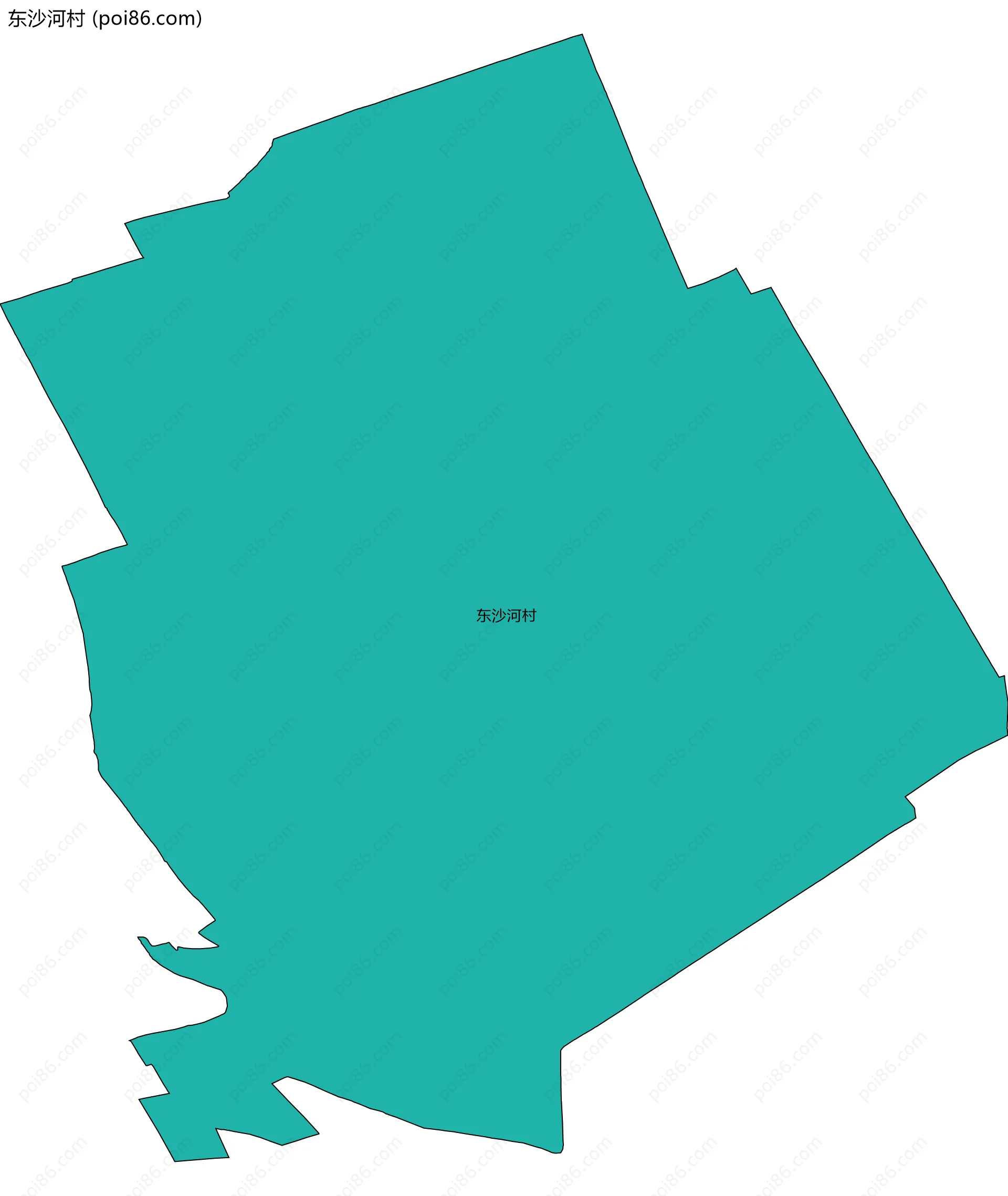 东沙河村边界地图