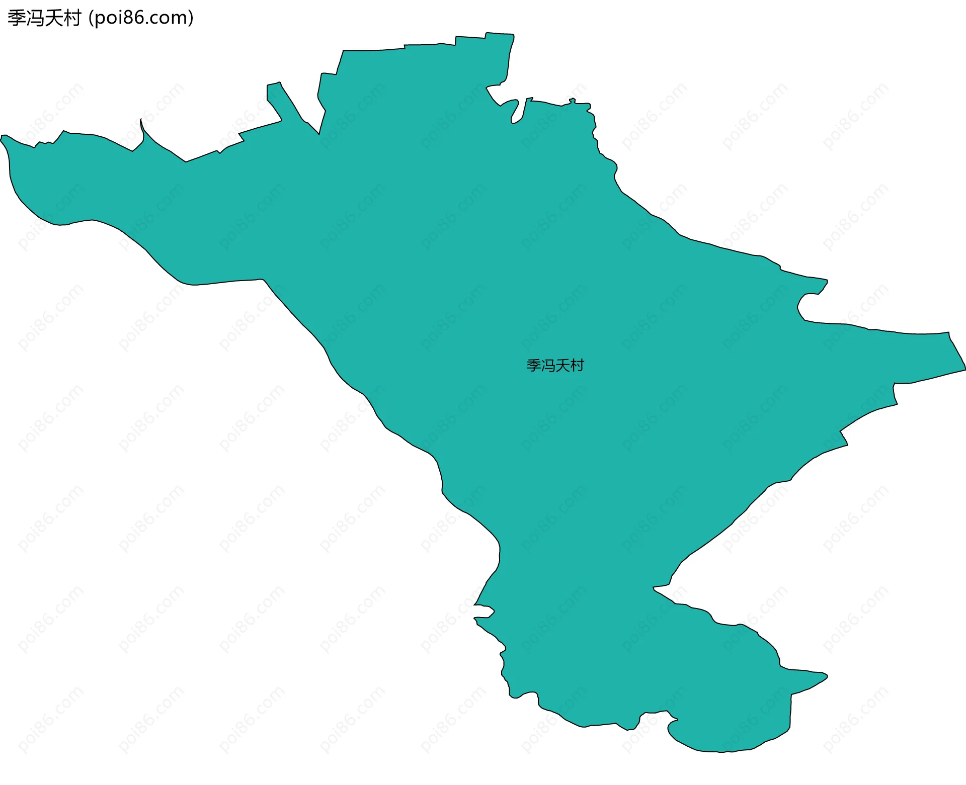季冯夭村边界地图